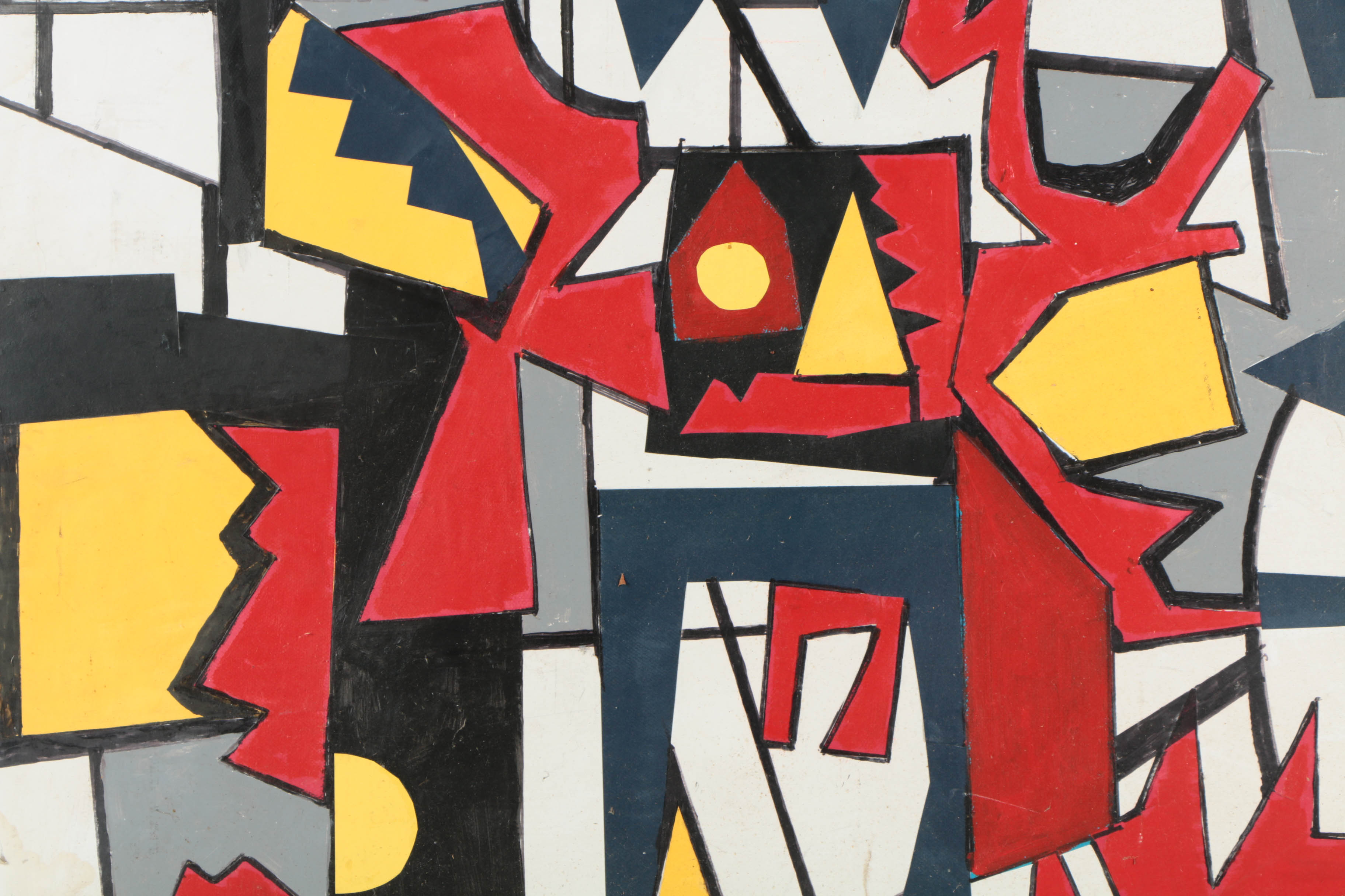 Ronald Ahlström Mixed Media Collage on Board "Untitled"