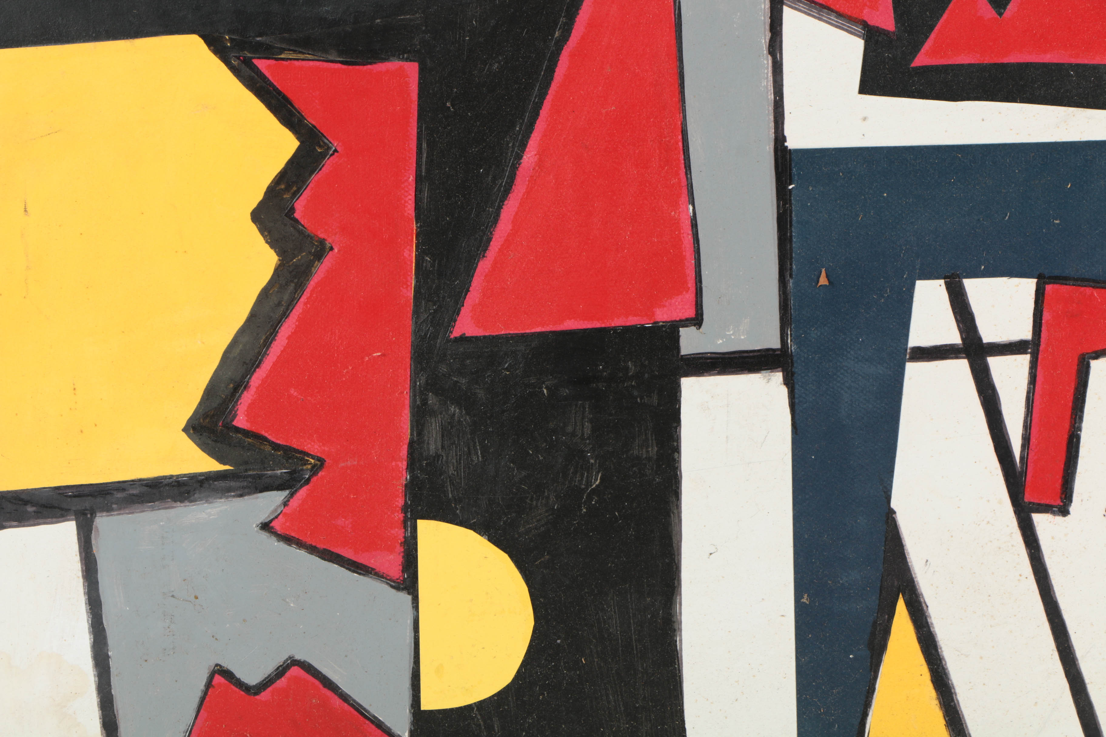 Ronald Ahlström Mixed Media Collage on Board "Untitled"