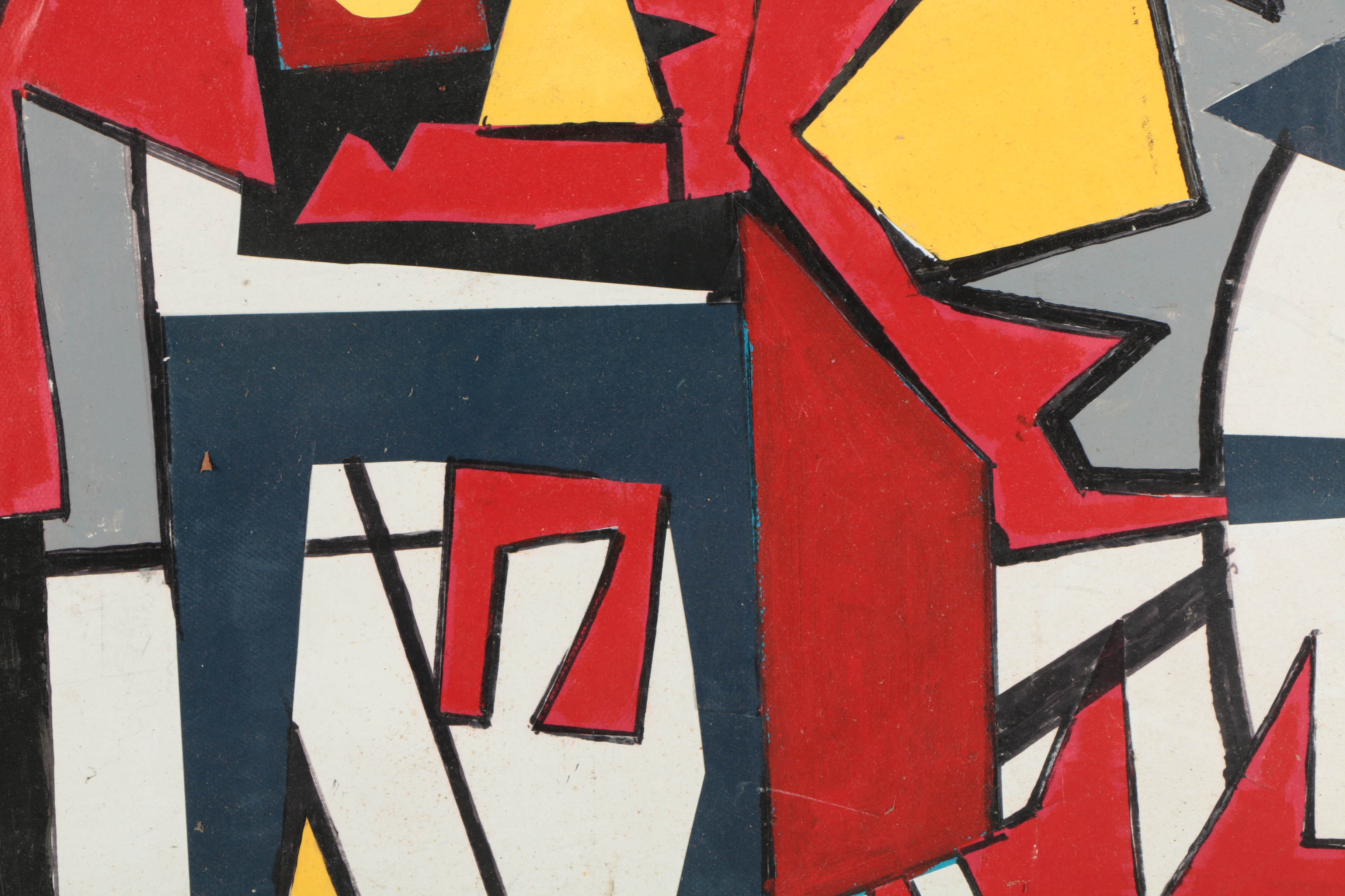 Ronald Ahlström Mixed Media Collage on Board "Untitled"