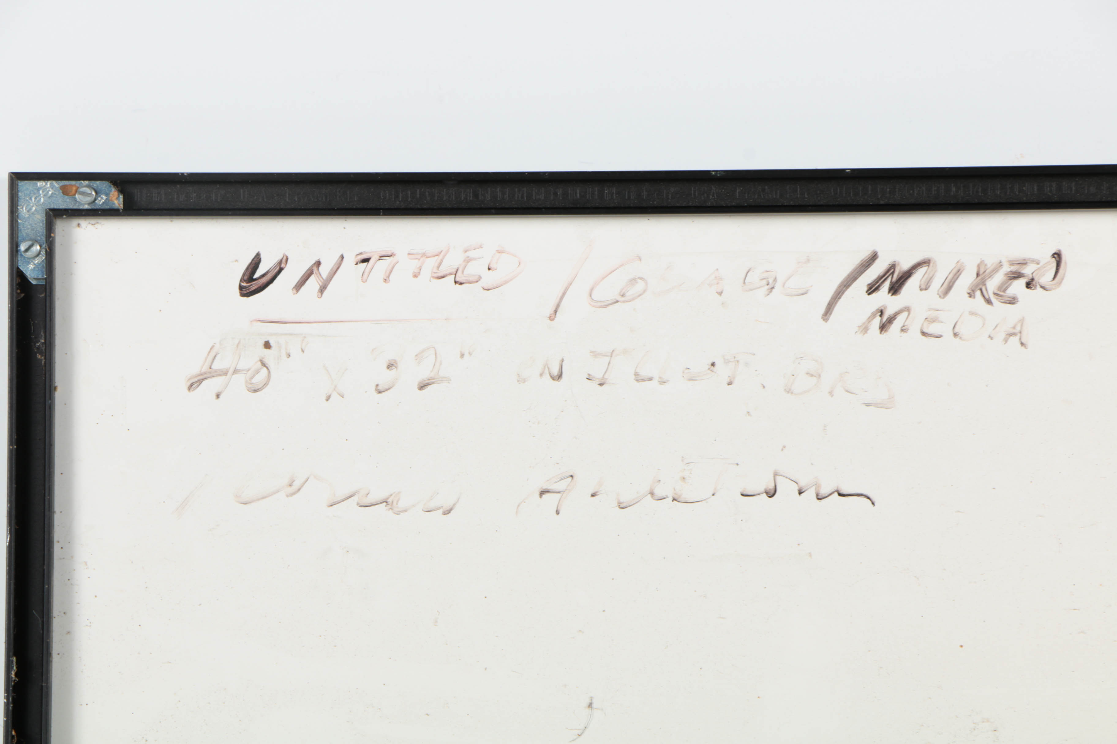 Ronald Ahlström Mixed Media Collage on Board "Untitled"