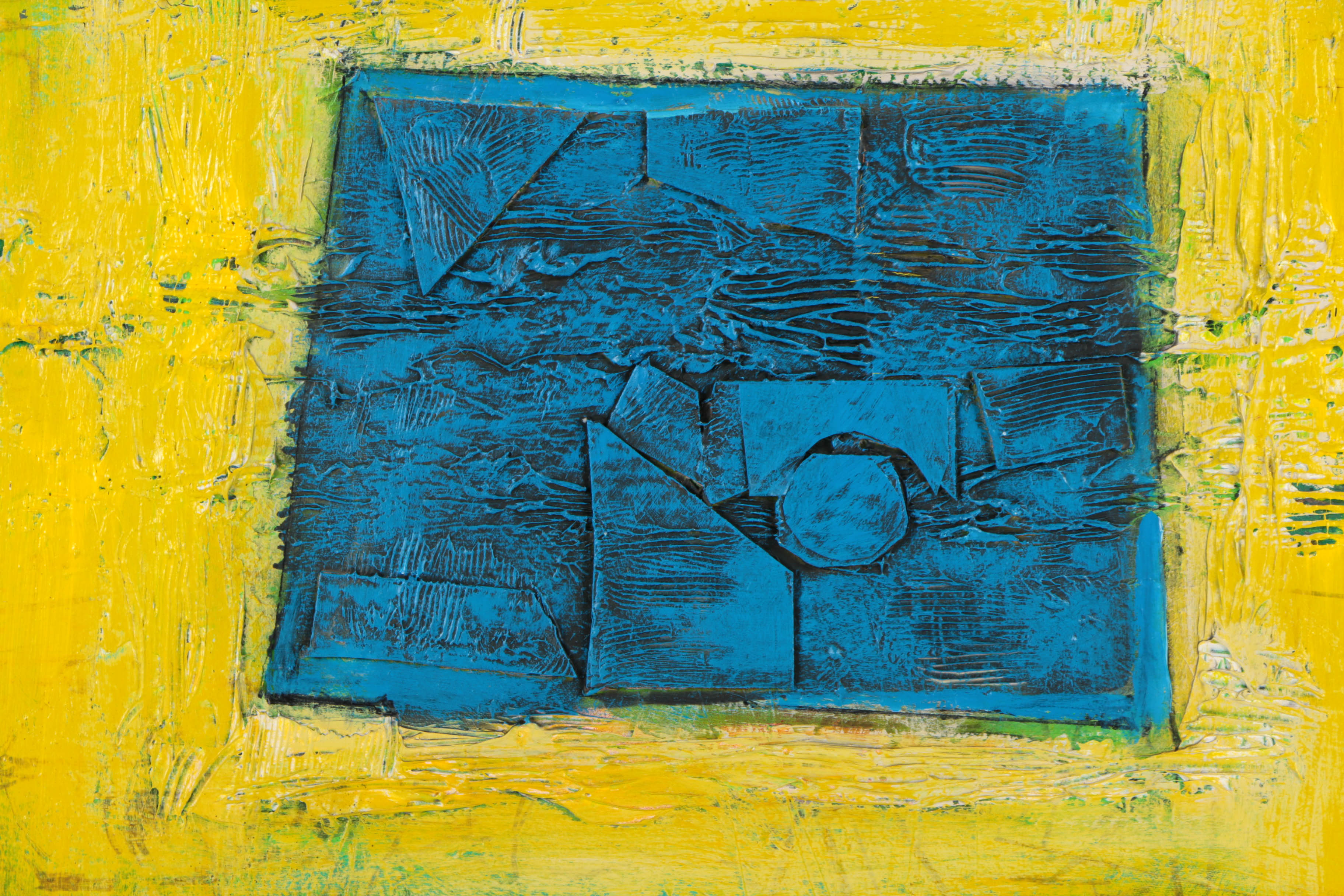 Ronald Ahlström Mixed Media on Canvas of Geometric Forms