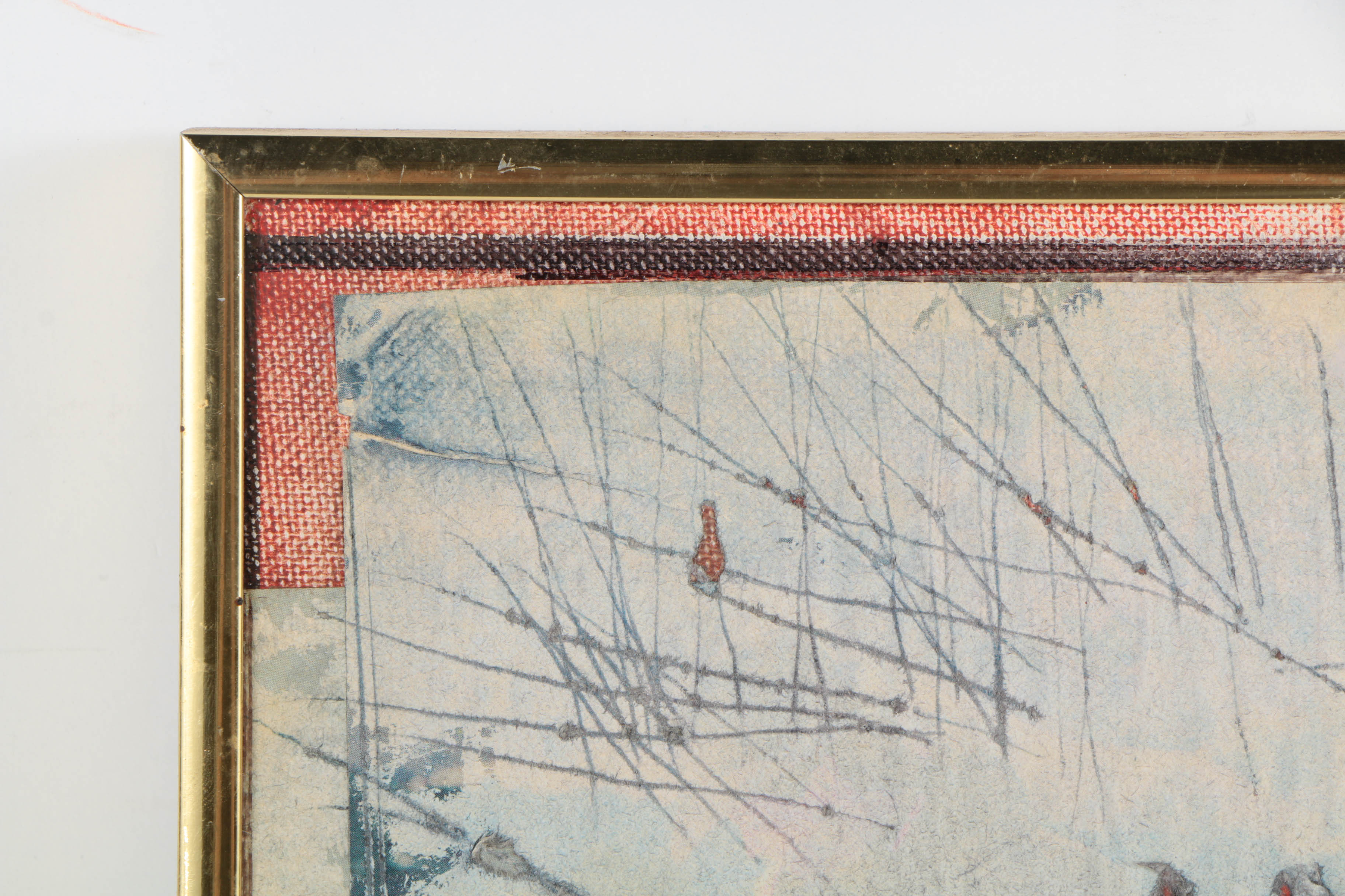 Ronald Ahlström Mixed Media Collage on Board of Abstract Composition