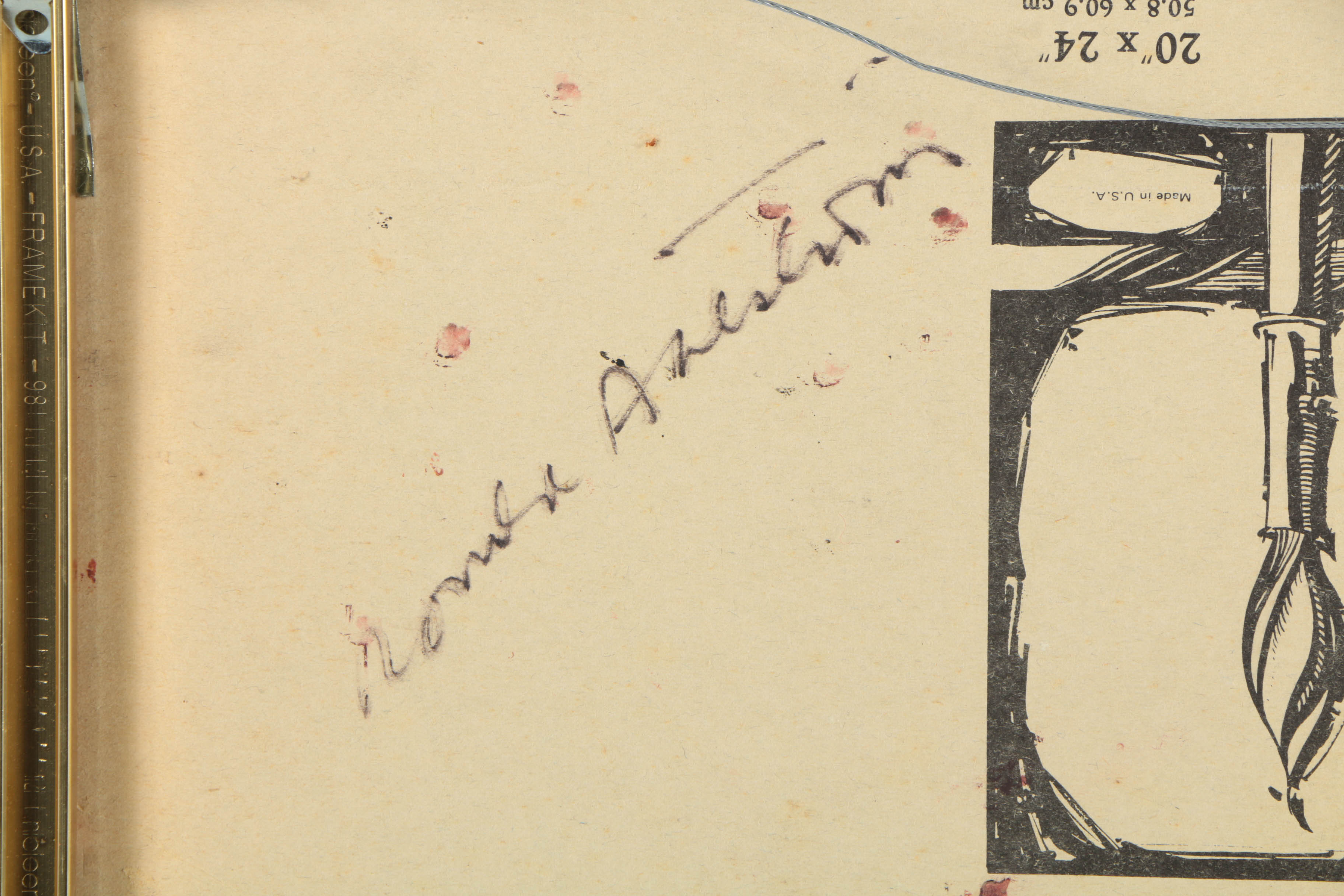 Ronald Ahlström Mixed Media Collage on Board of Abstract Composition