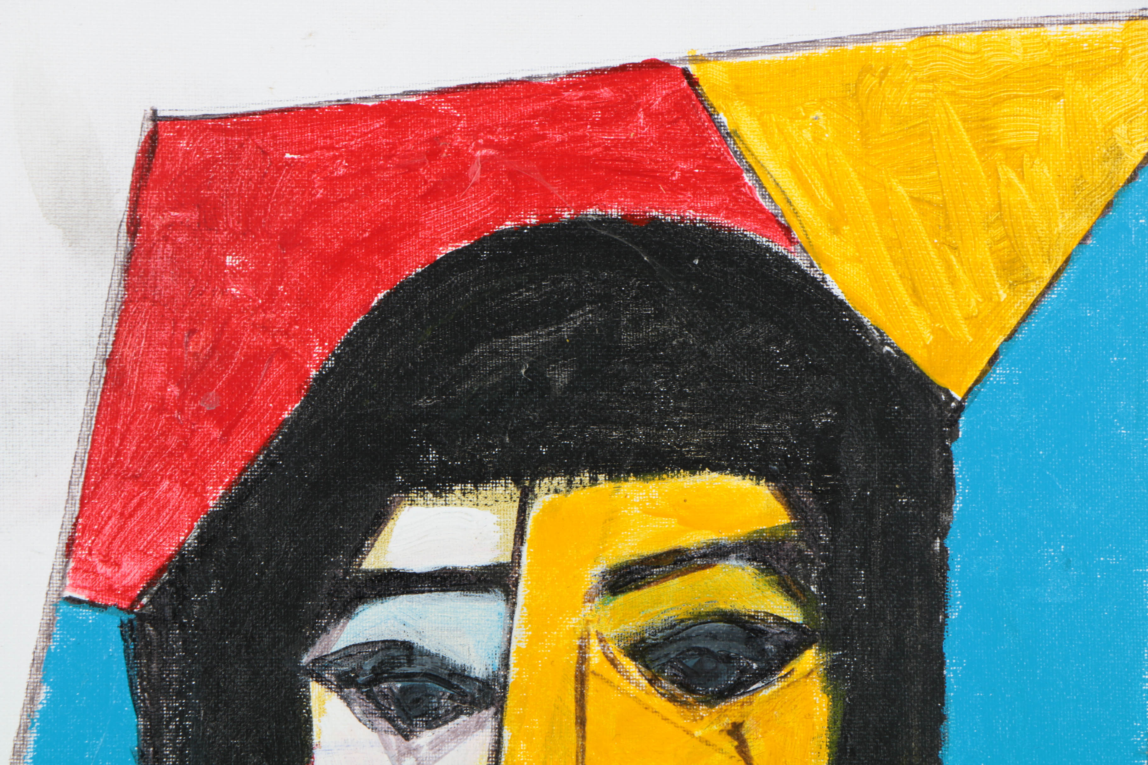 Ronald Ahlström Ink and Acrylic on Canvas Board "Untitled"