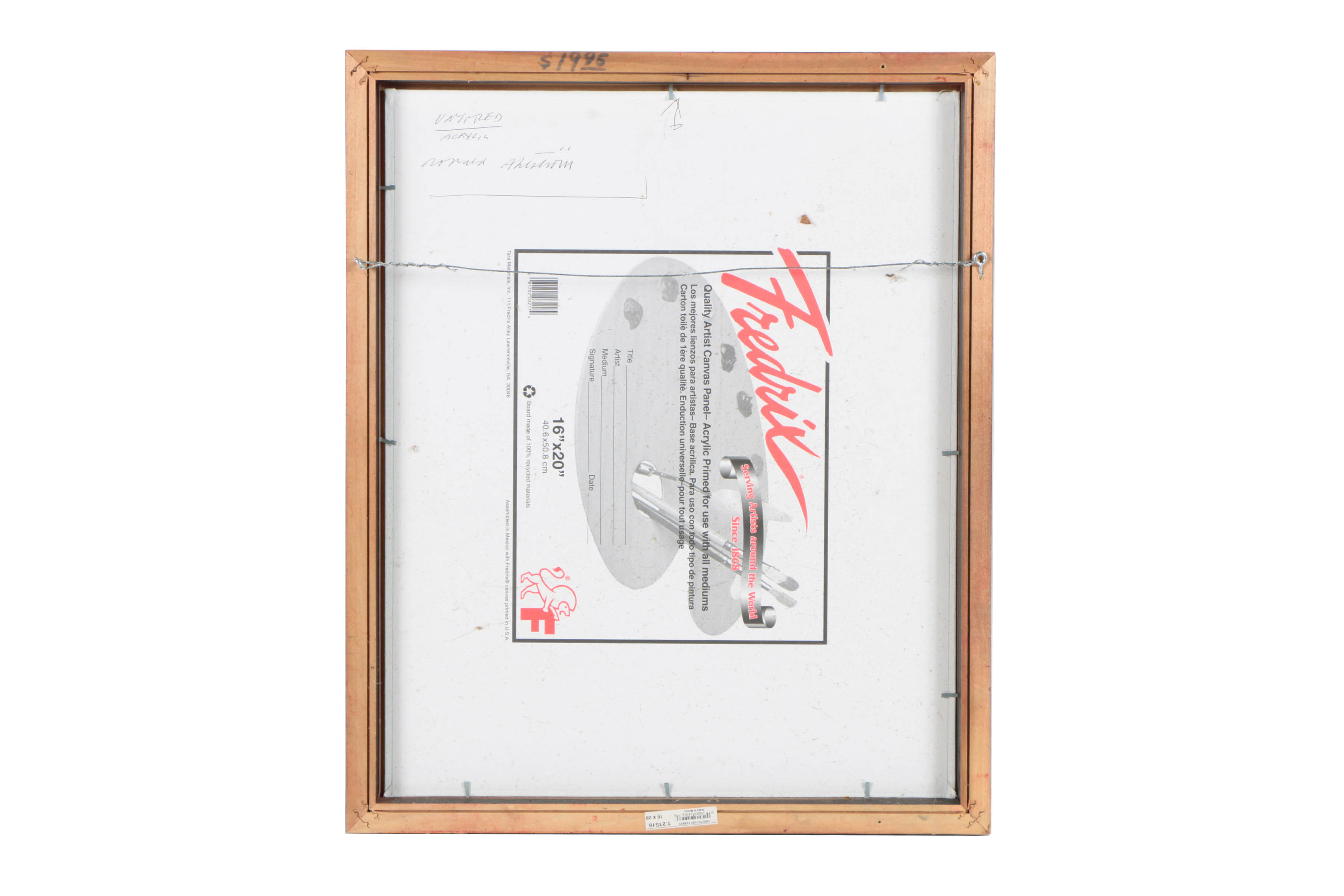 Ronald Ahlström Ink and Acrylic on Canvas Board "Untitled"