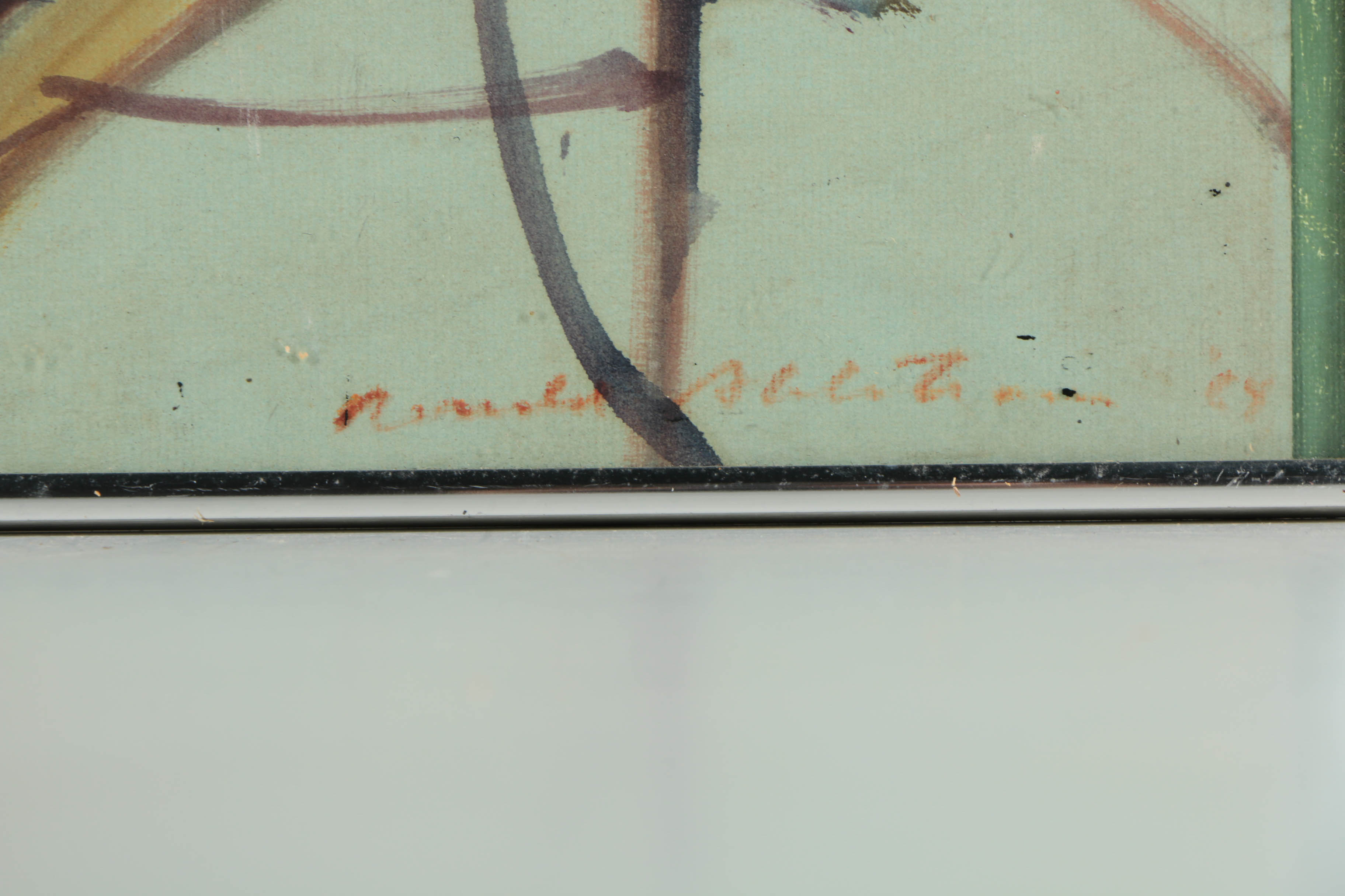 Ronald Ahlström Oil Painting on Paper "Head"