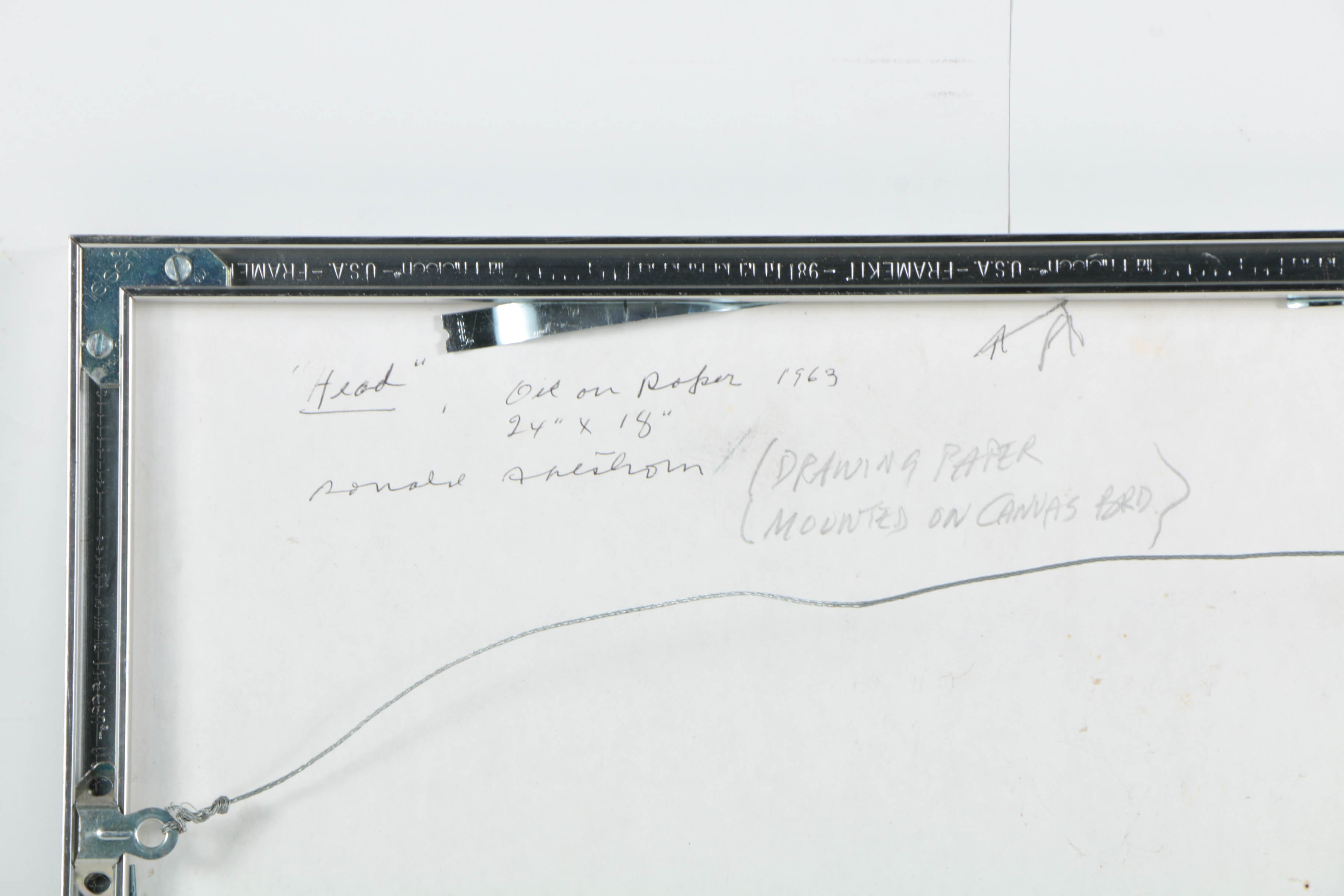 Ronald Ahlström Oil Painting on Paper "Head"