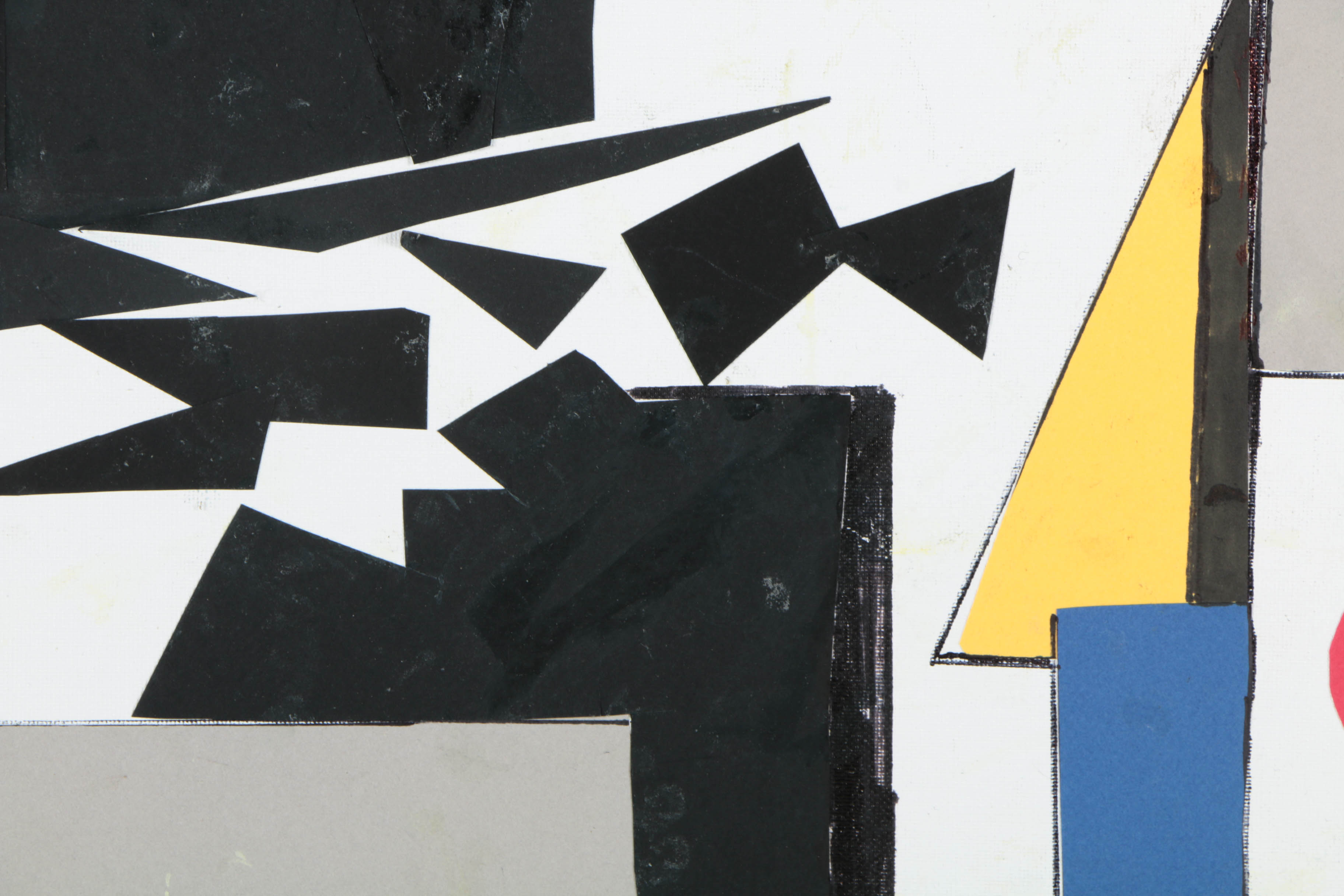 Ronald Ahlström Abstract Mixed Media Collage on Canvas Board