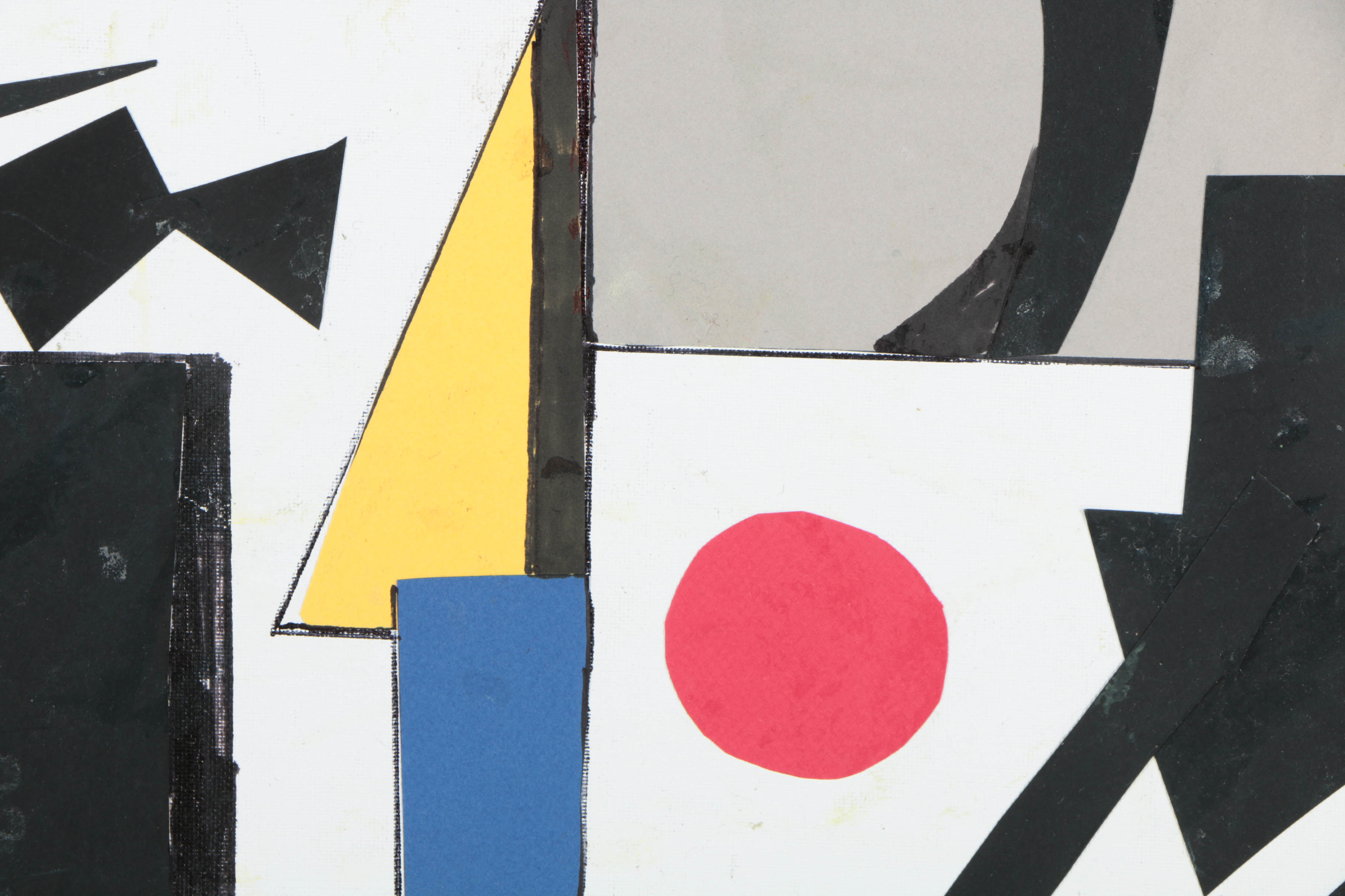 Ronald Ahlström Abstract Mixed Media Collage on Canvas Board