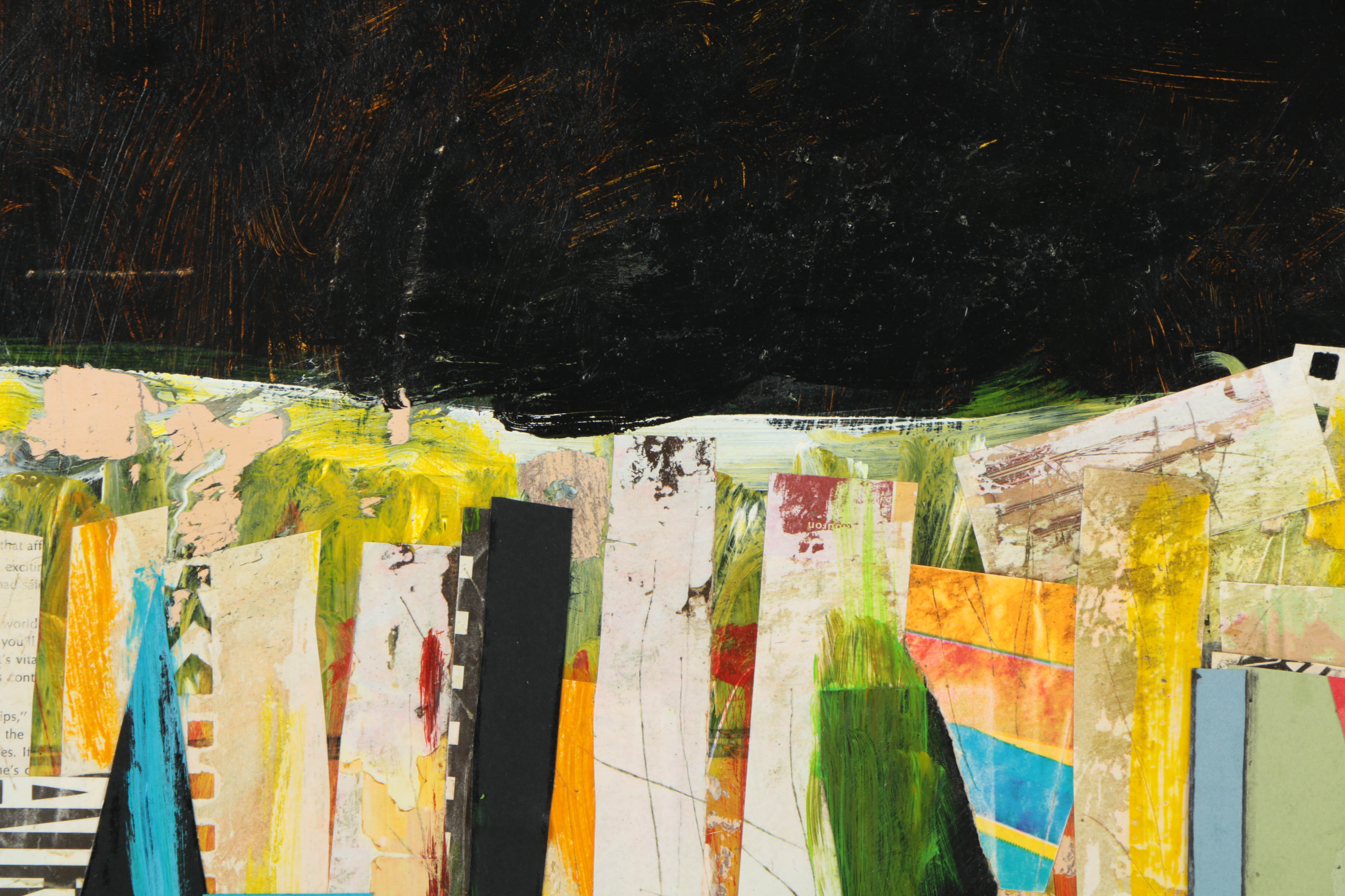 Ronald Ahlström Abstract Mixed Media Collage on Board "Untitled"