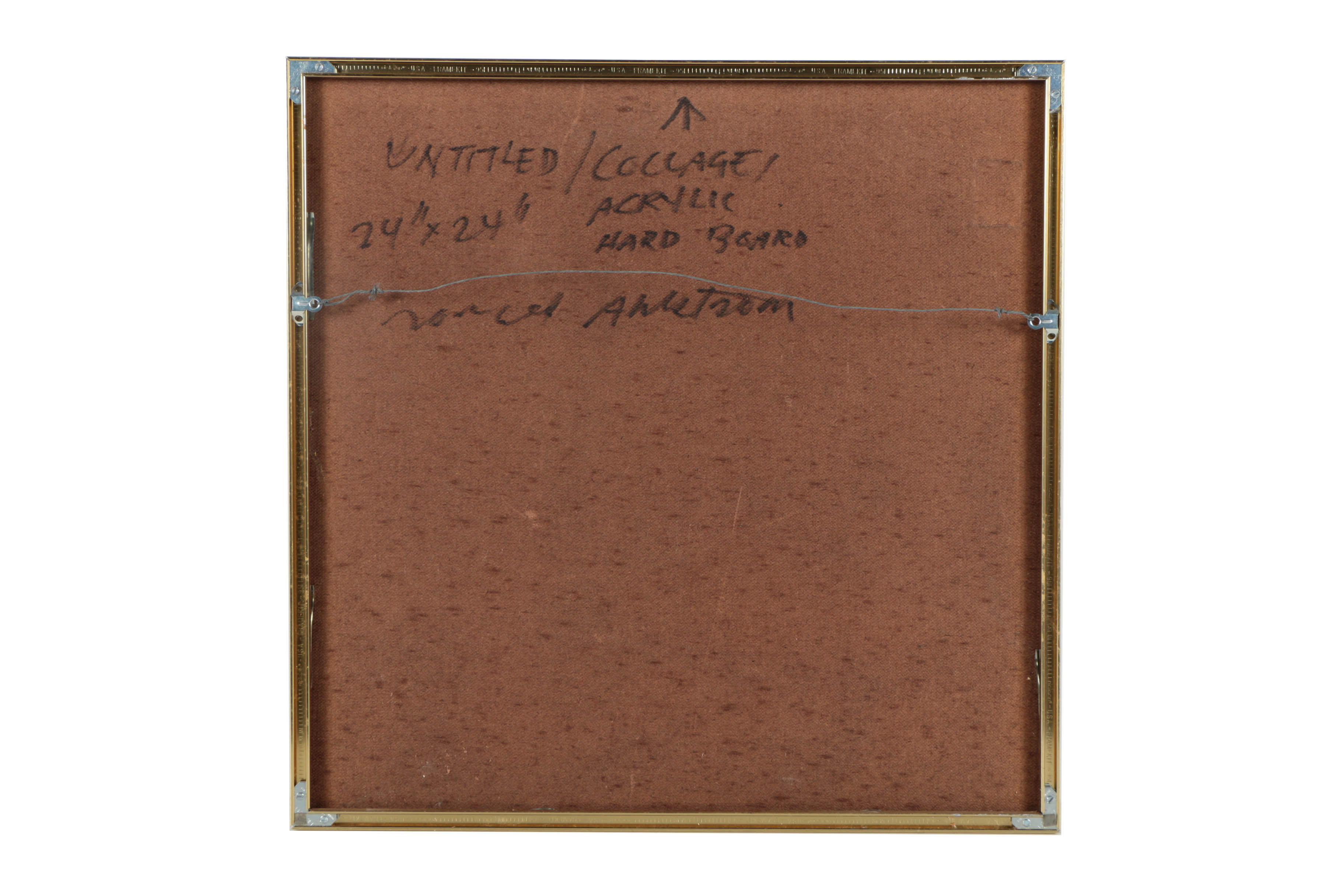 Ronald Ahlström Abstract Mixed Media Collage on Board "Untitled"