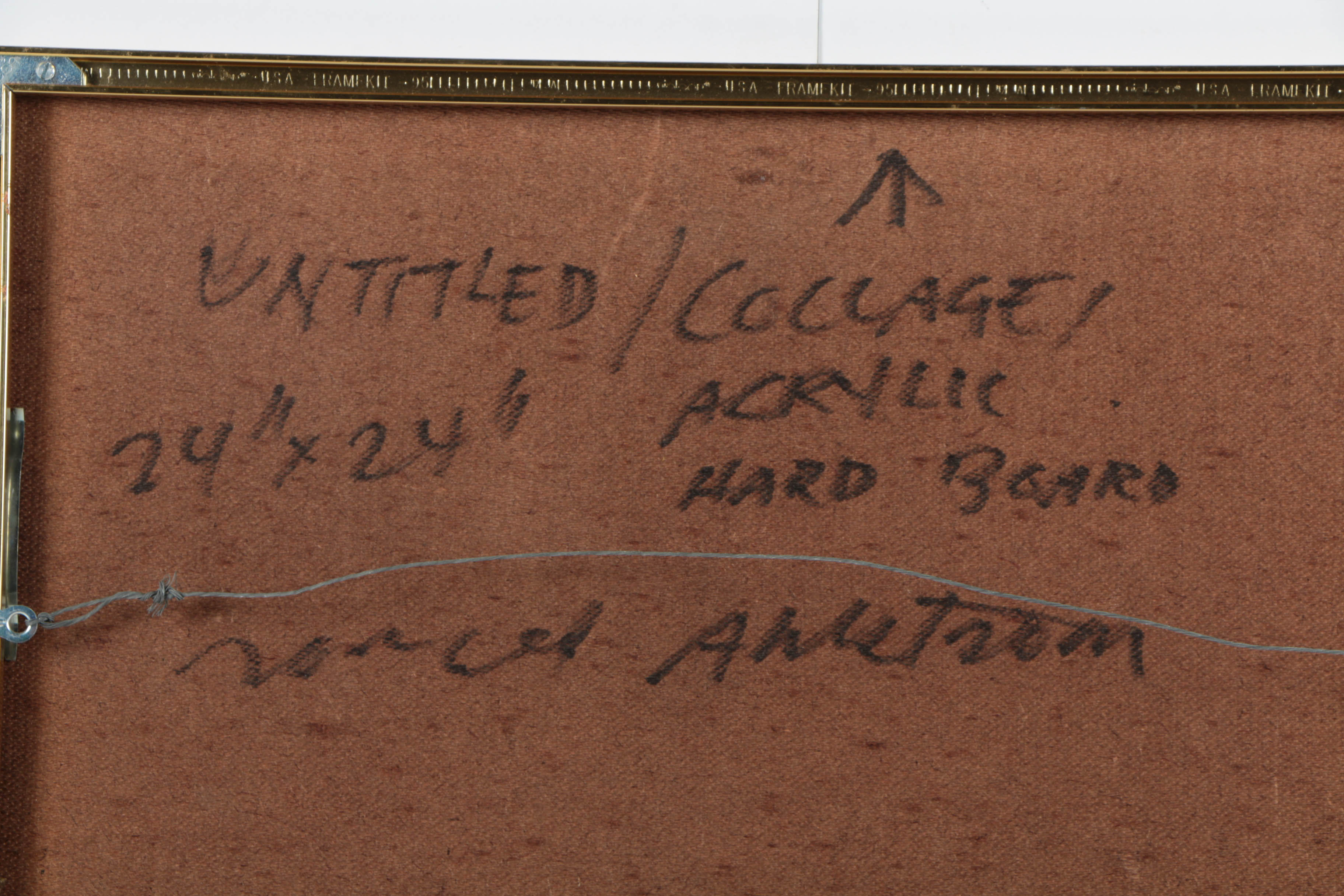 Ronald Ahlström Abstract Mixed Media Collage on Board "Untitled"