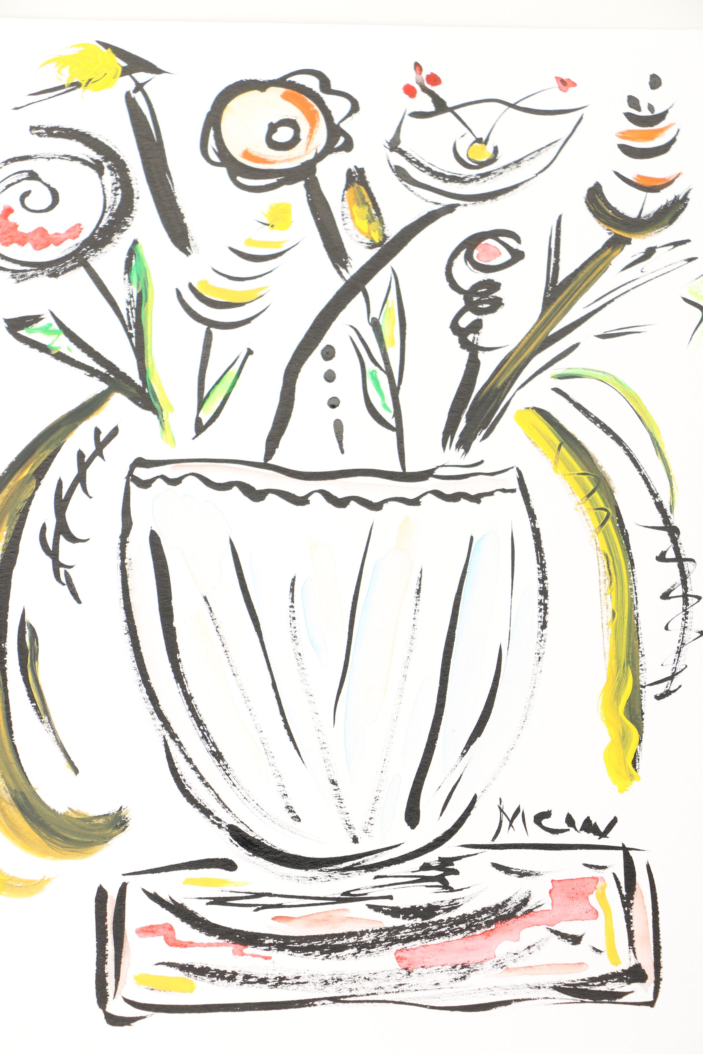 Mary Carol Williams Paintings "Jazzy Jubilee", "Julie Mel", and "Windy Autumn"