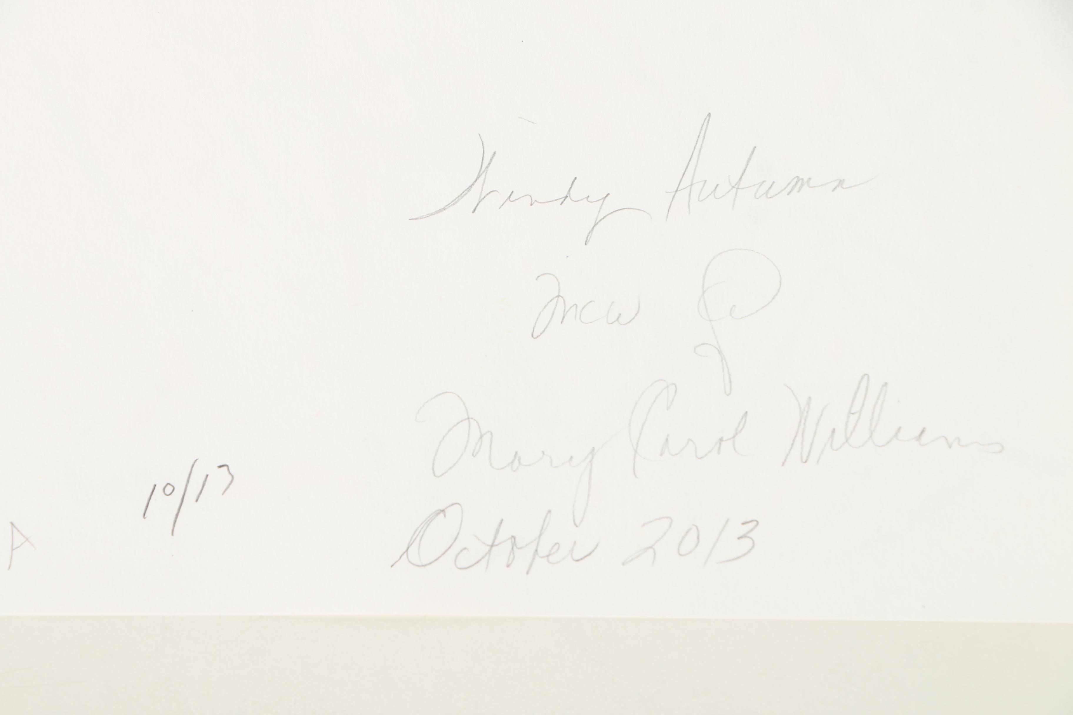 Mary Carol Williams Paintings "Jazzy Jubilee", "Julie Mel", and "Windy Autumn"