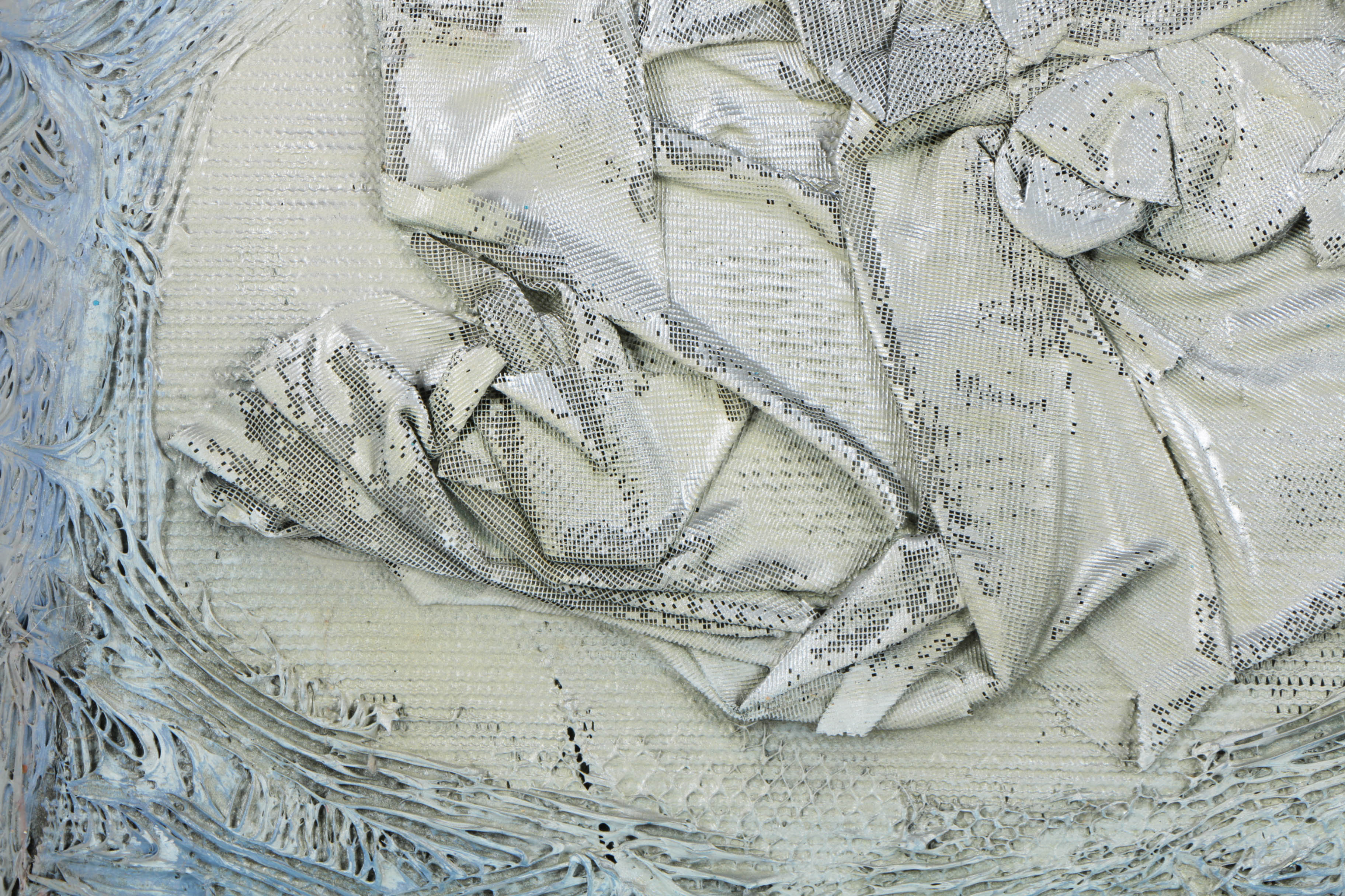 Pair of Ronald Ahlström Mixed Media Collage on Board Abstract Scene