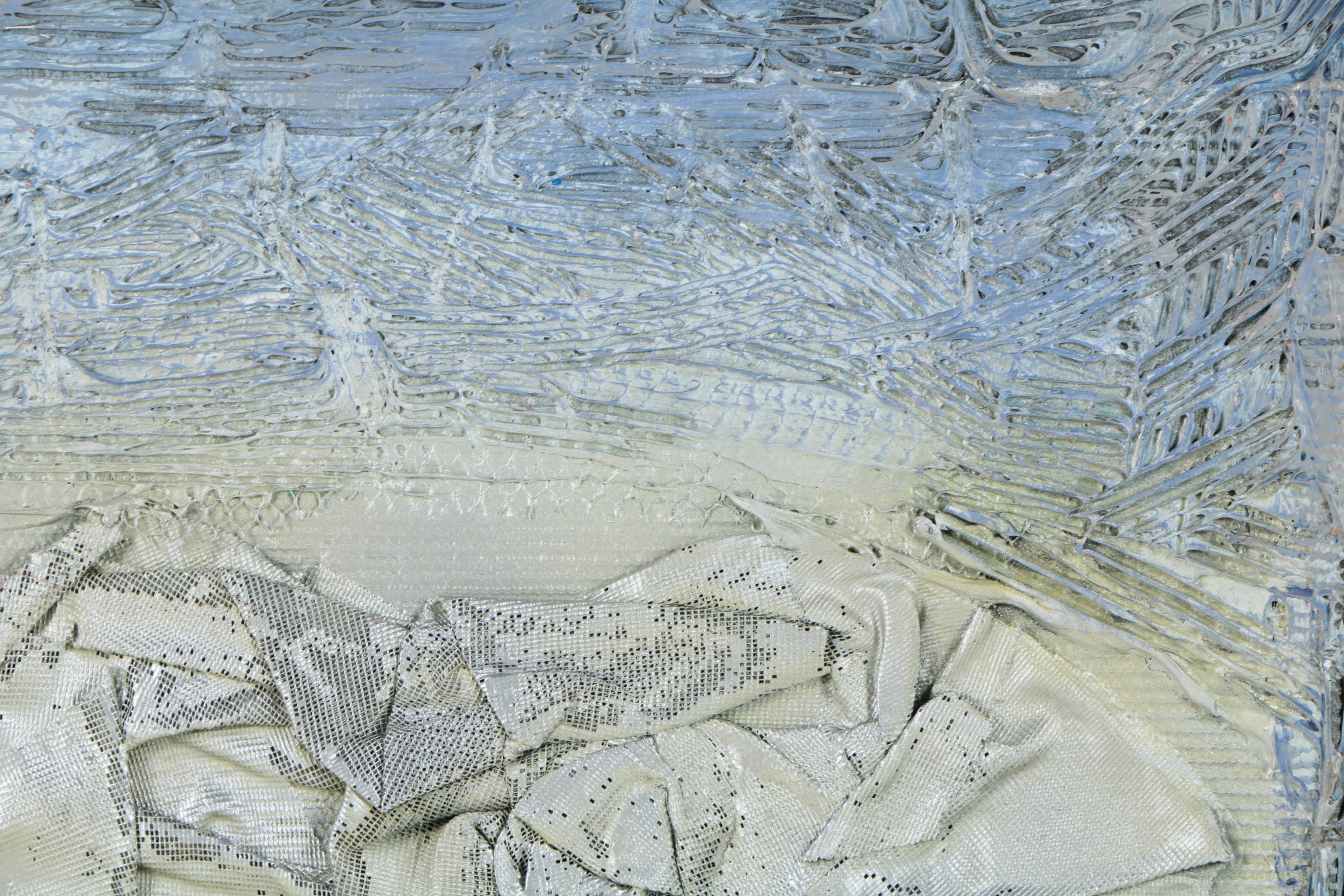 Pair of Ronald Ahlström Mixed Media Collage on Board Abstract Scene