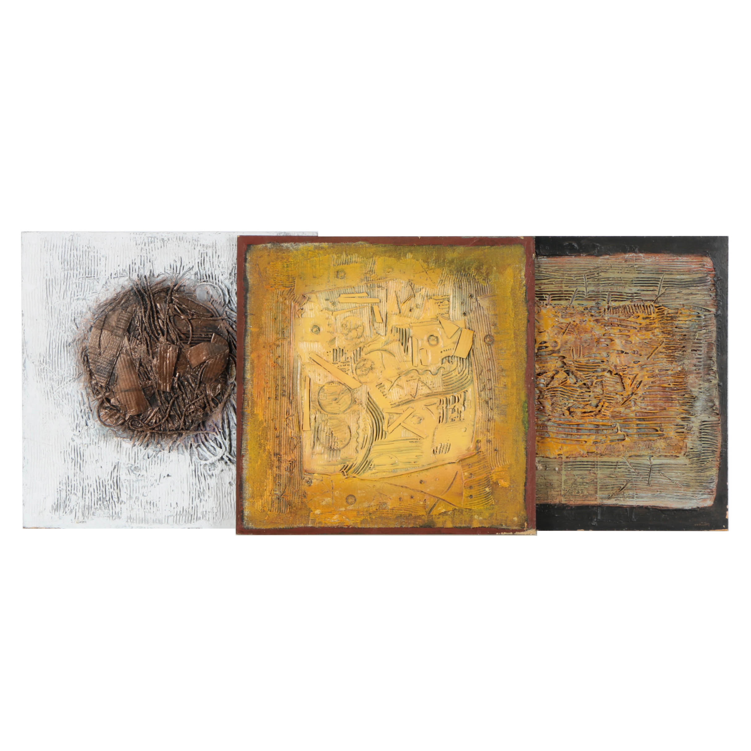 Ronald Ahlström Various Mixed Media Collages on Board "Untitled"