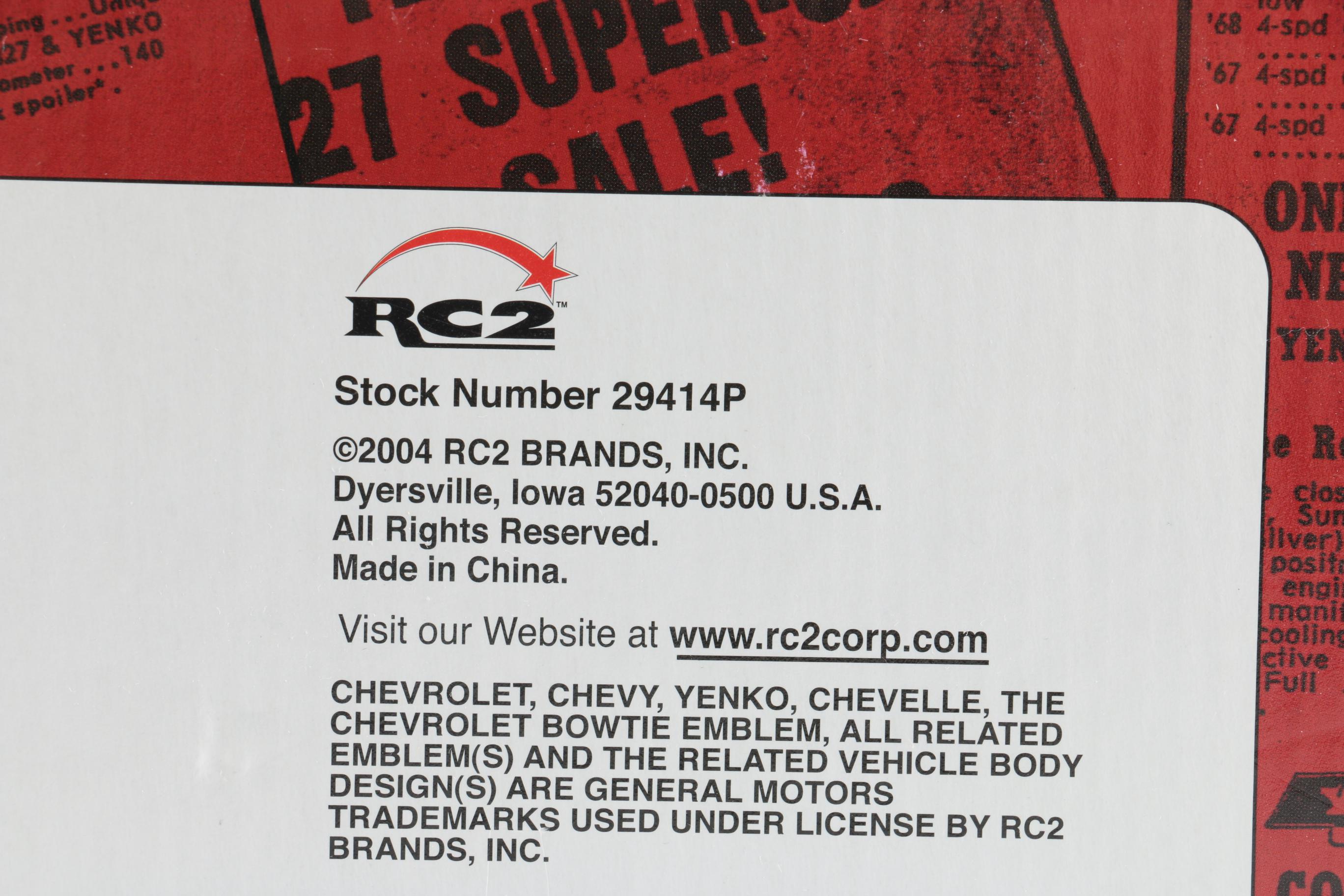 Supercar Collectibles 1969 Yenko Chevelle Die-Cast Muscle Car