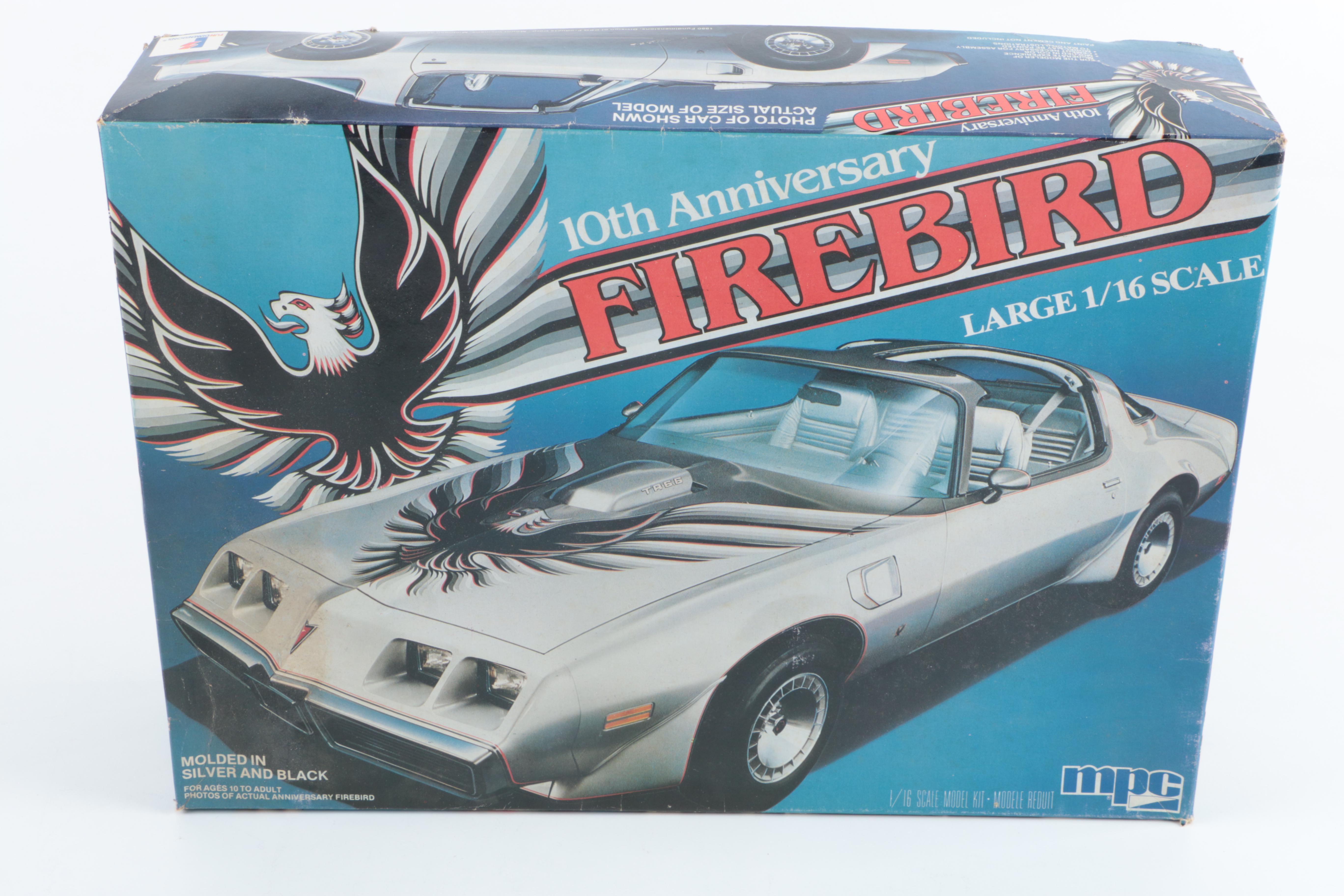 1970s Revelleader Funny Car and MPC 10th Anniversary Firebird 1:16 Model Kits