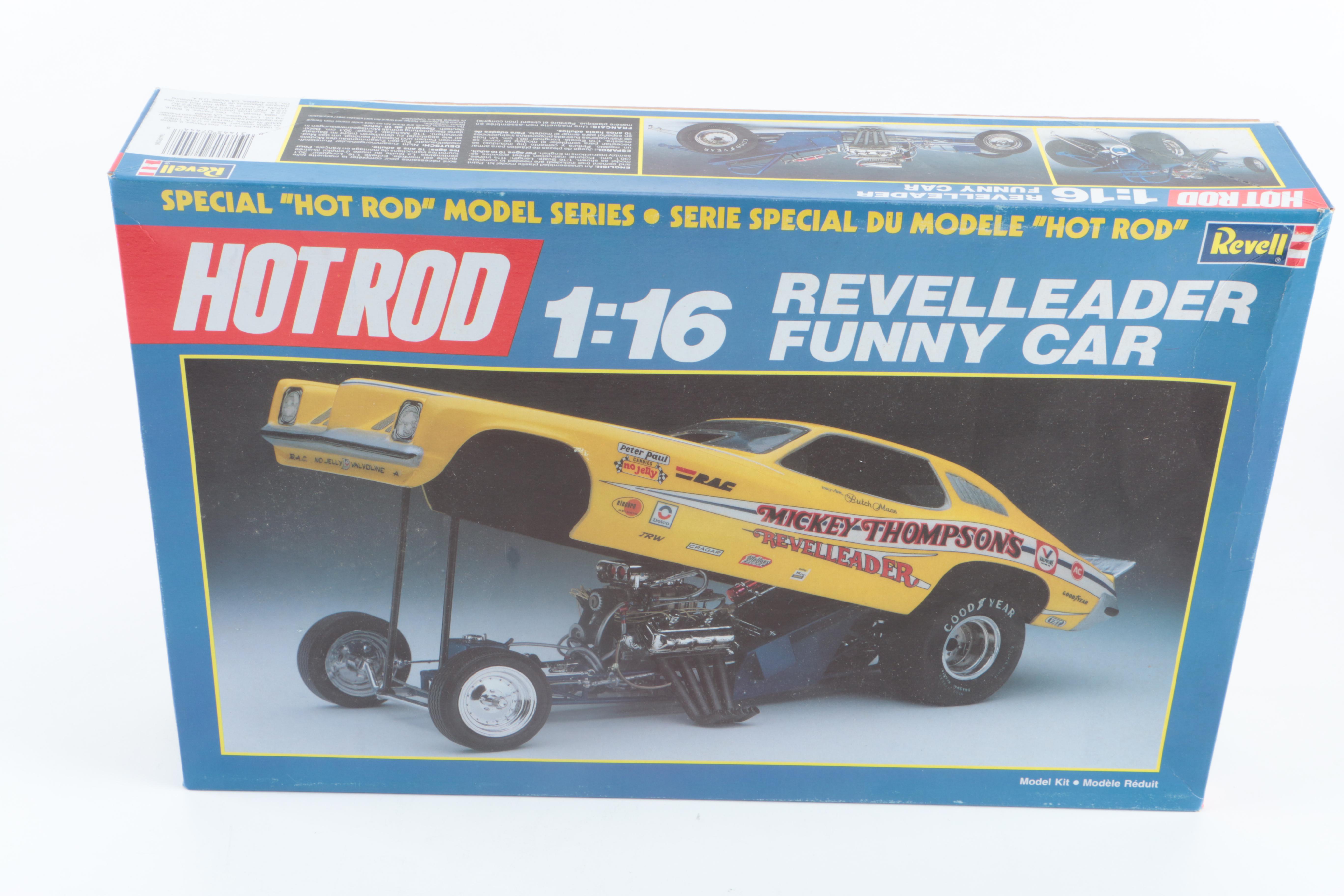 1970s Revelleader Funny Car and MPC 10th Anniversary Firebird 1:16 Model Kits