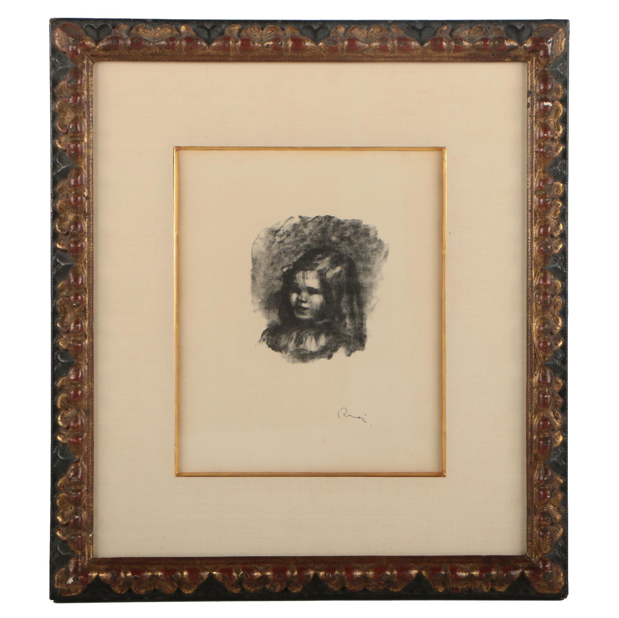 Lithograph After Pierre-Auguste Renoir "Claude Renoir- Tourné à Gauche"