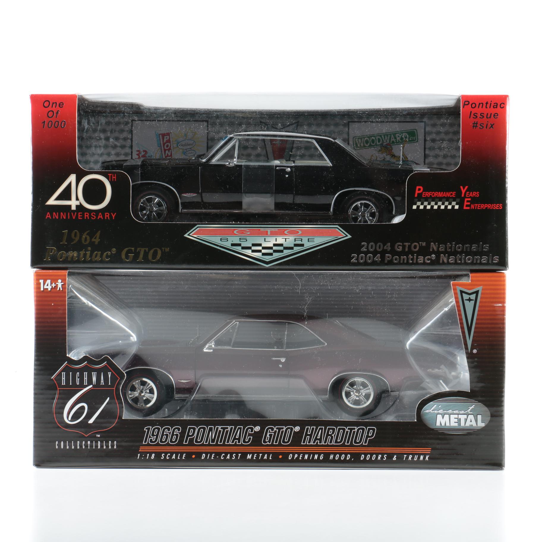 Pontiac GTO 1964 and 1966 Die-Cast Hard-Top Coupes