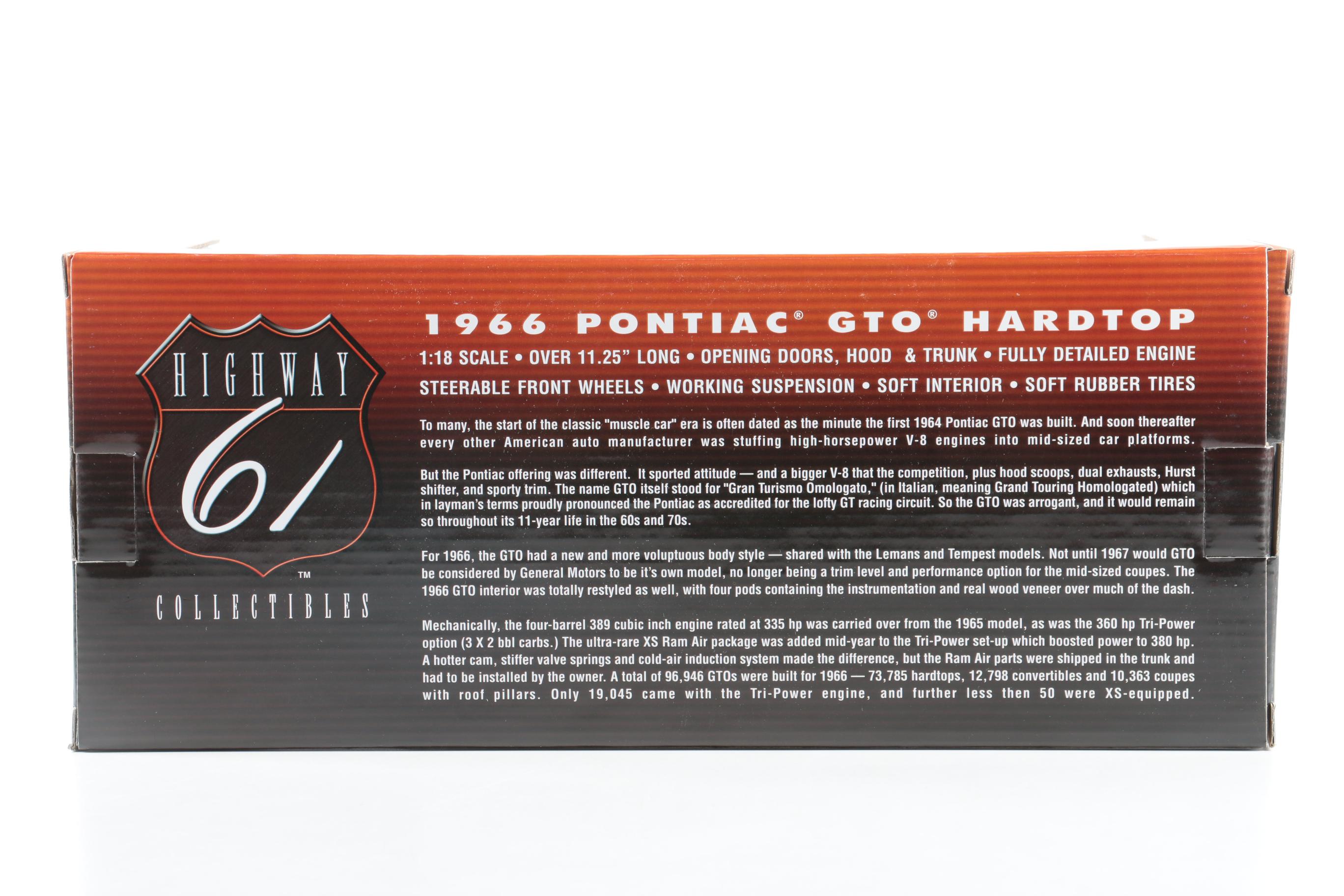 Pontiac GTO 1964 and 1966 Die-Cast Hard-Top Coupes