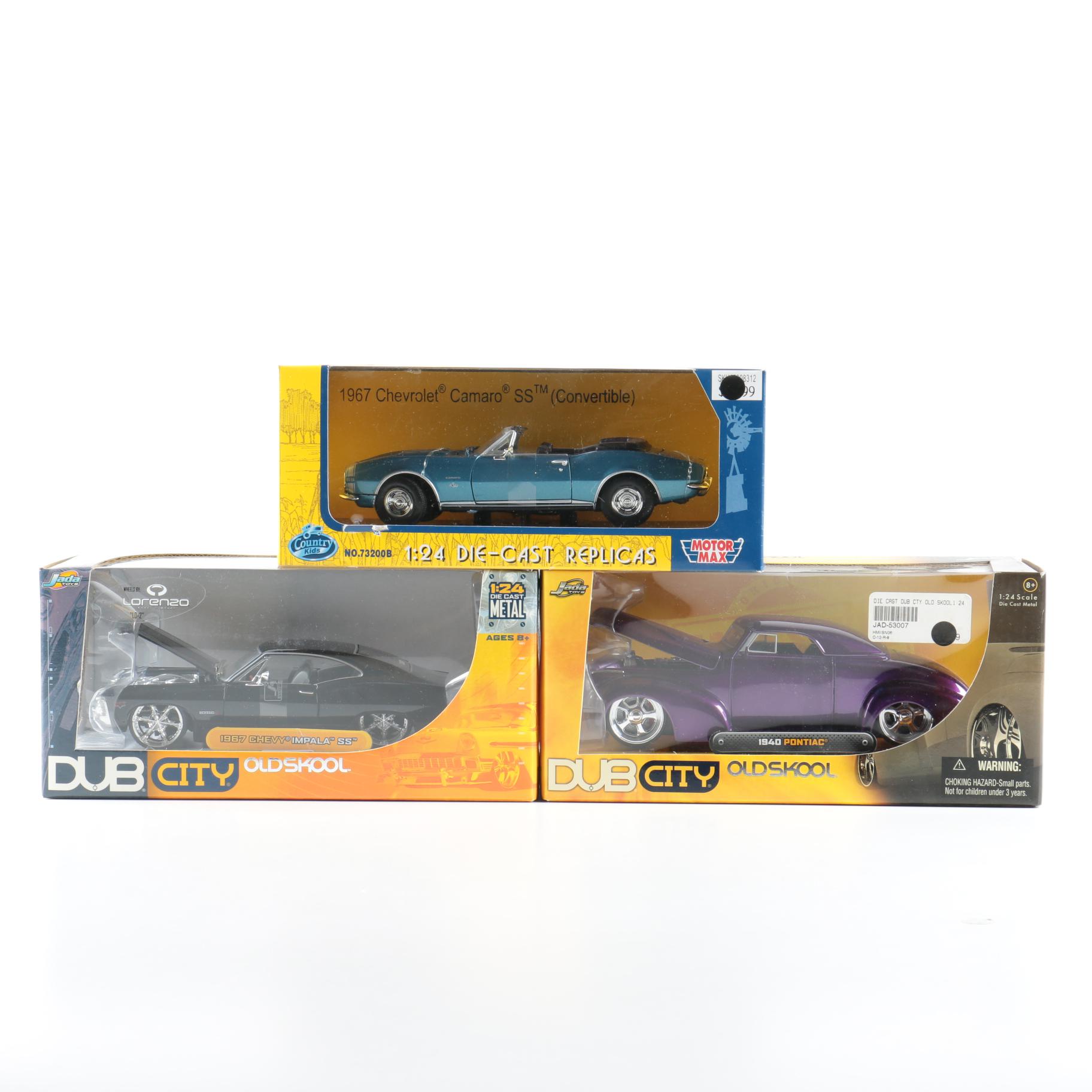 Dub City Old Skool and Motor Max Die-Cast Cars