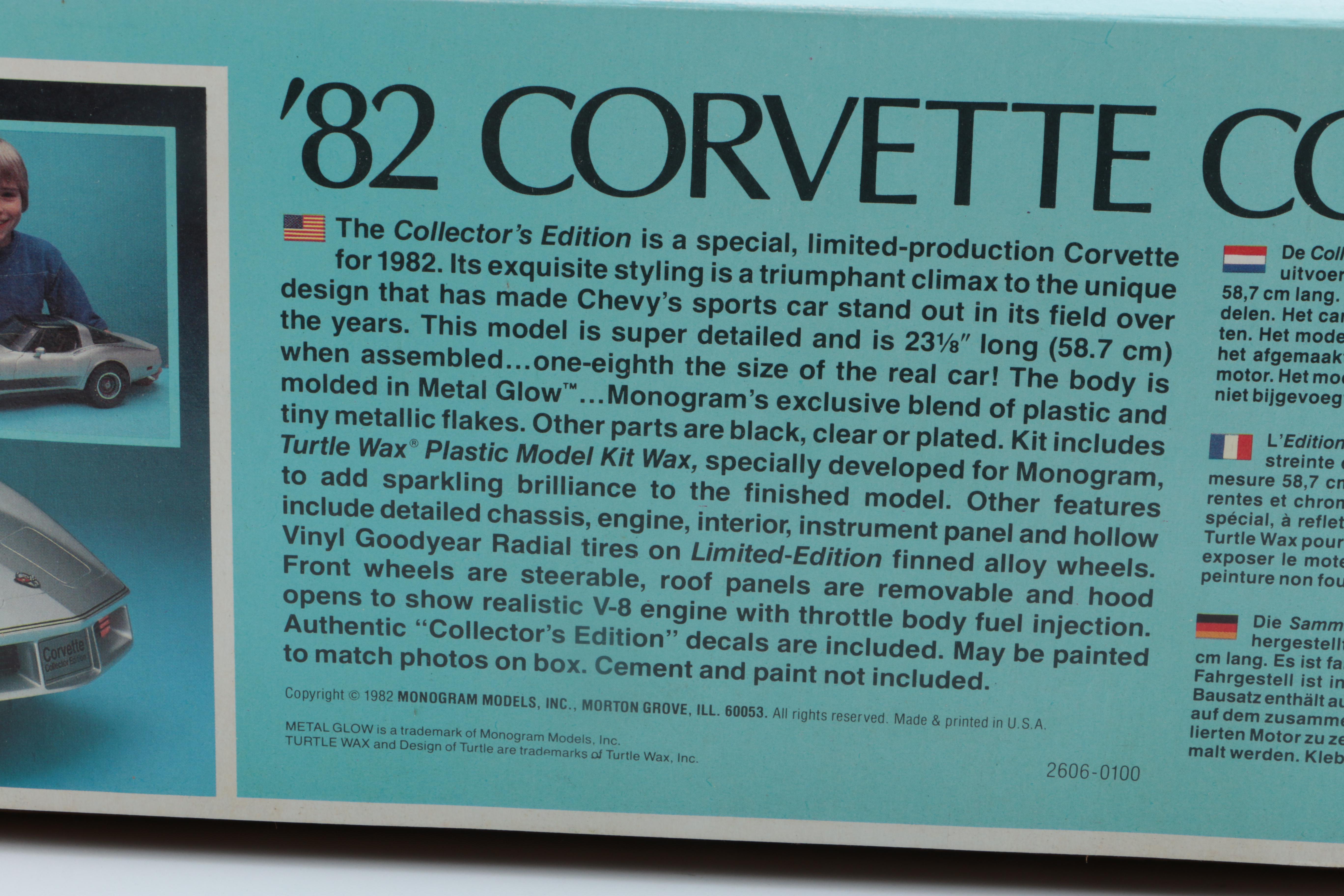 Monogram '82 Corvette Collector's Edition 1:8 Model Kit