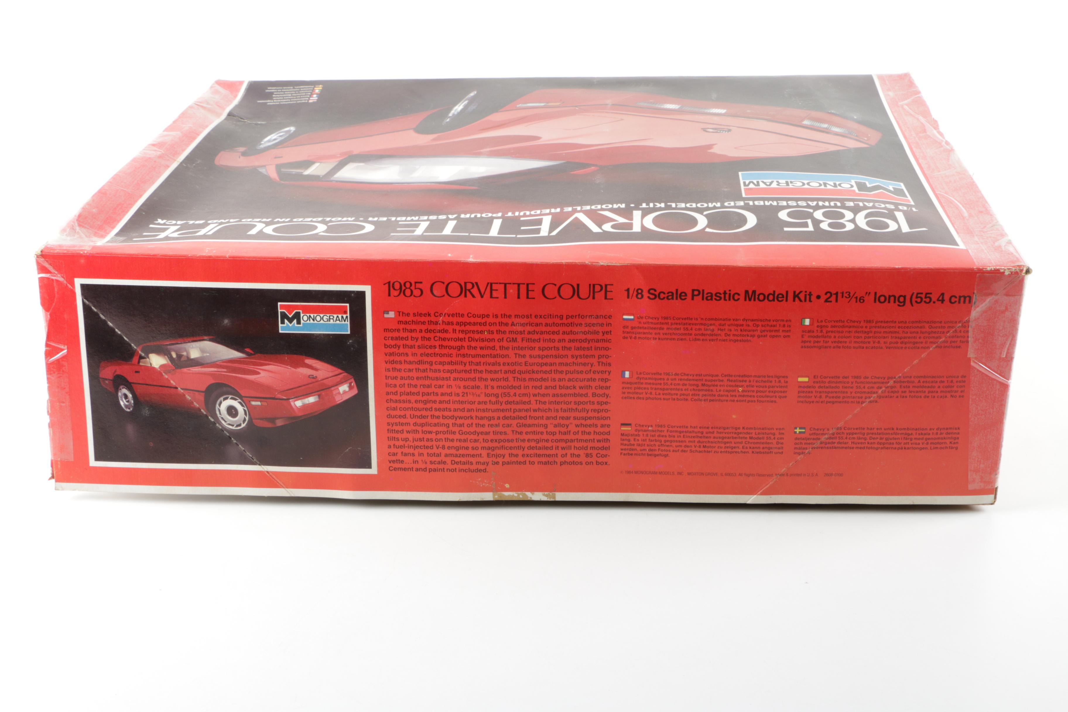 1985 Corvette Coupe 1:8 Scale Model Kit by Monogram