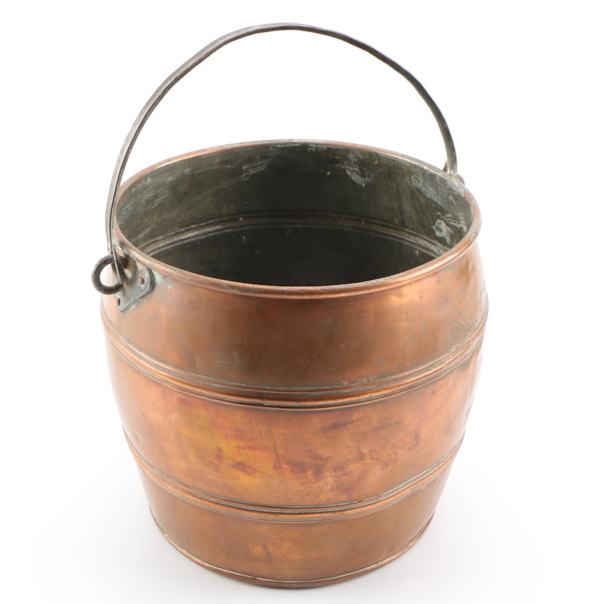 Copper Tone Metal Bucket