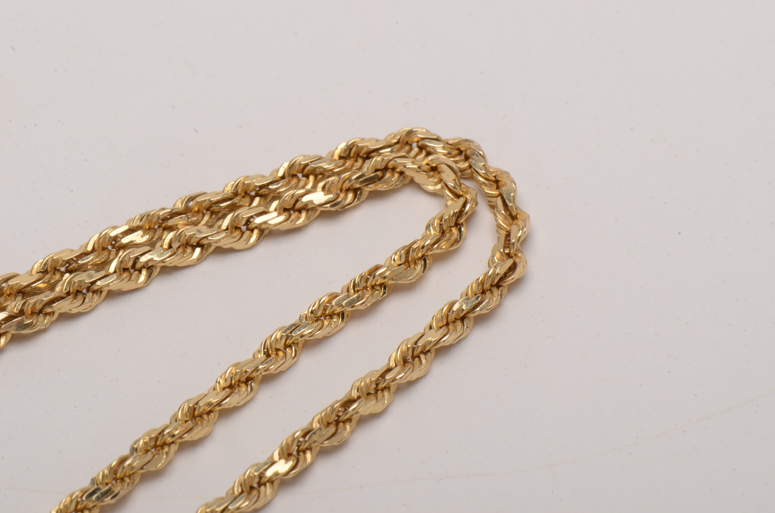 14K Yellow Gold Chain and Crucifix