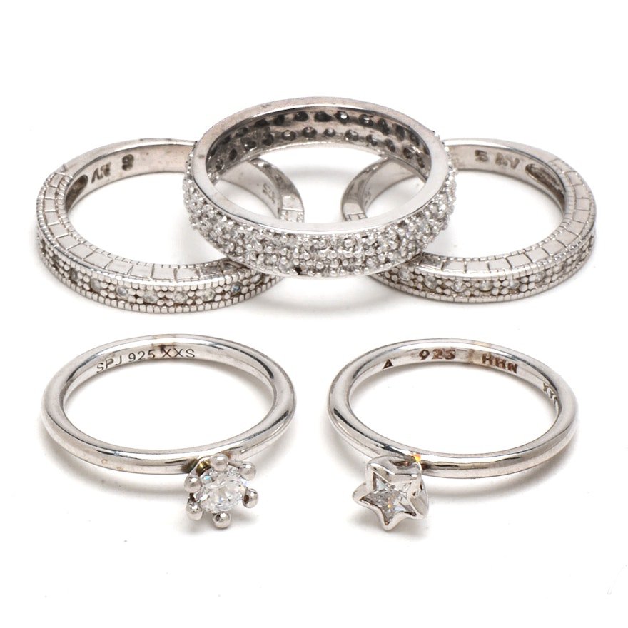 Sterling and Cubic Zirconia Rings