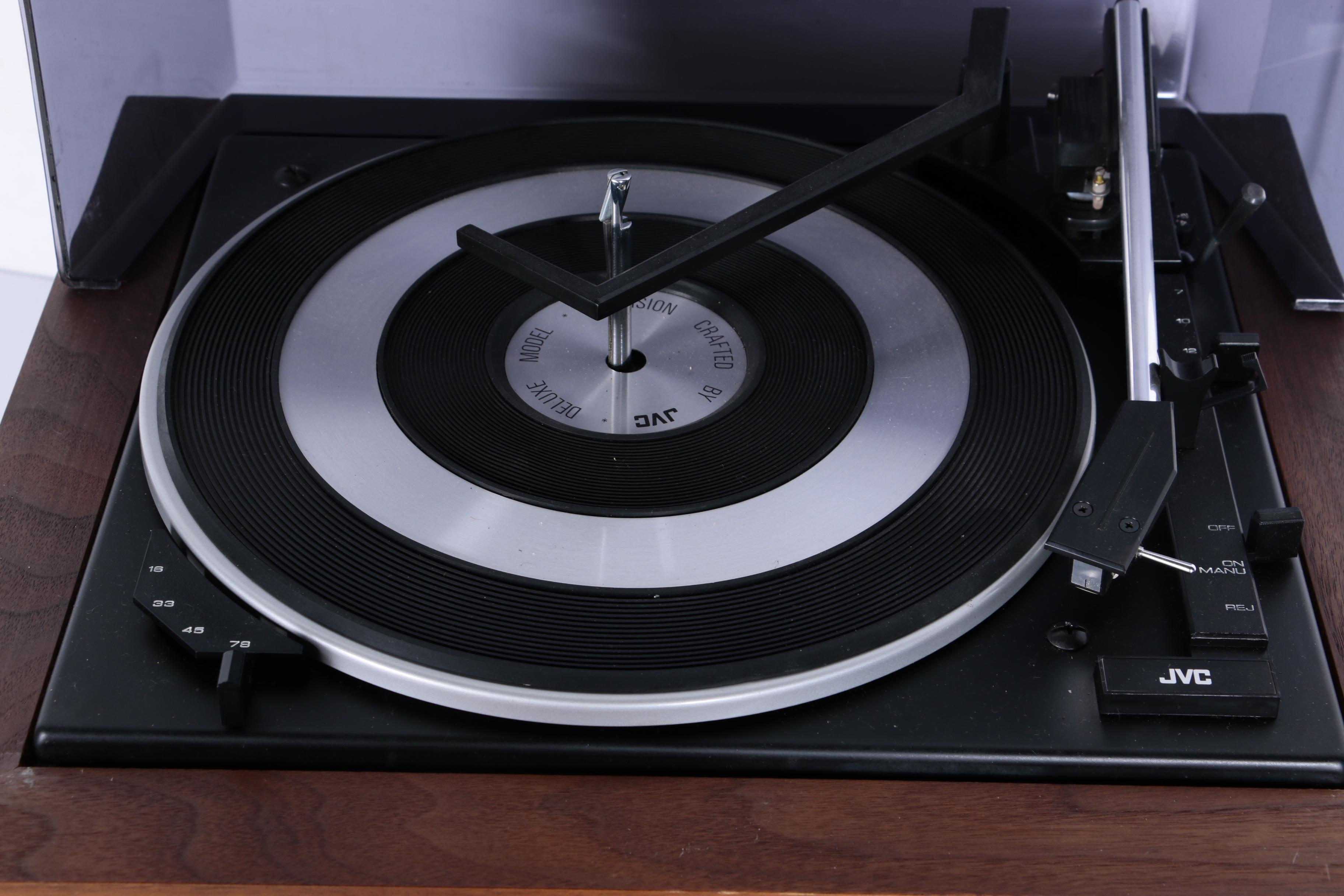 Vintage JVC Turntable and Stereo Receiver