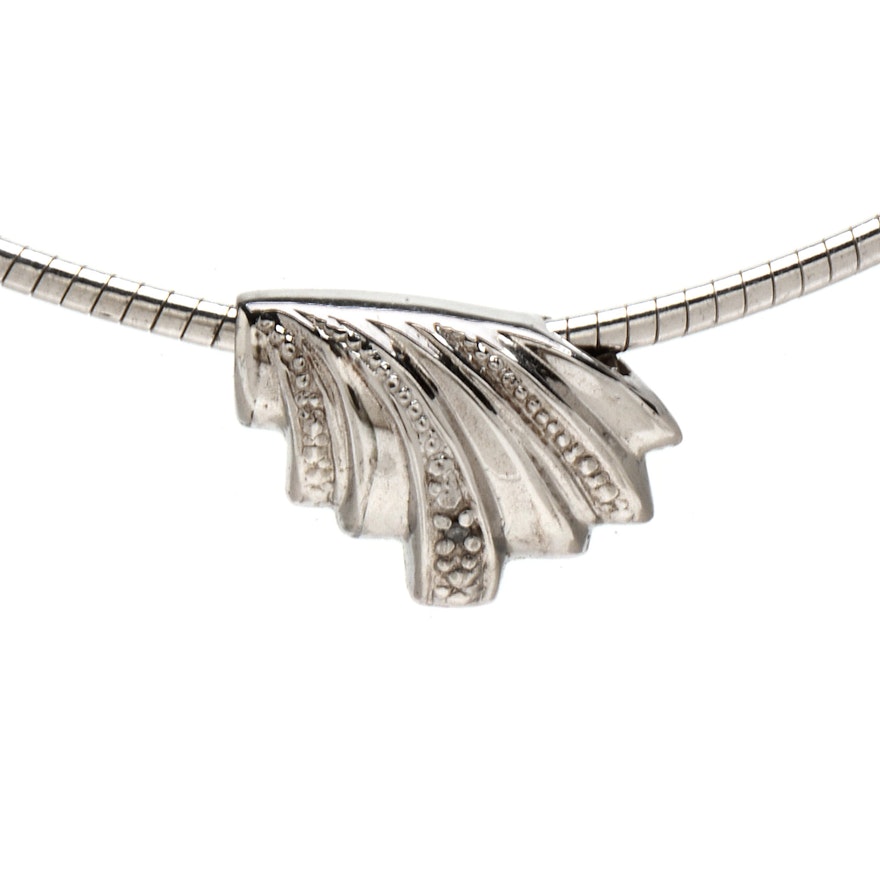 Sterling Silver Snake Chain Pendant Necklace