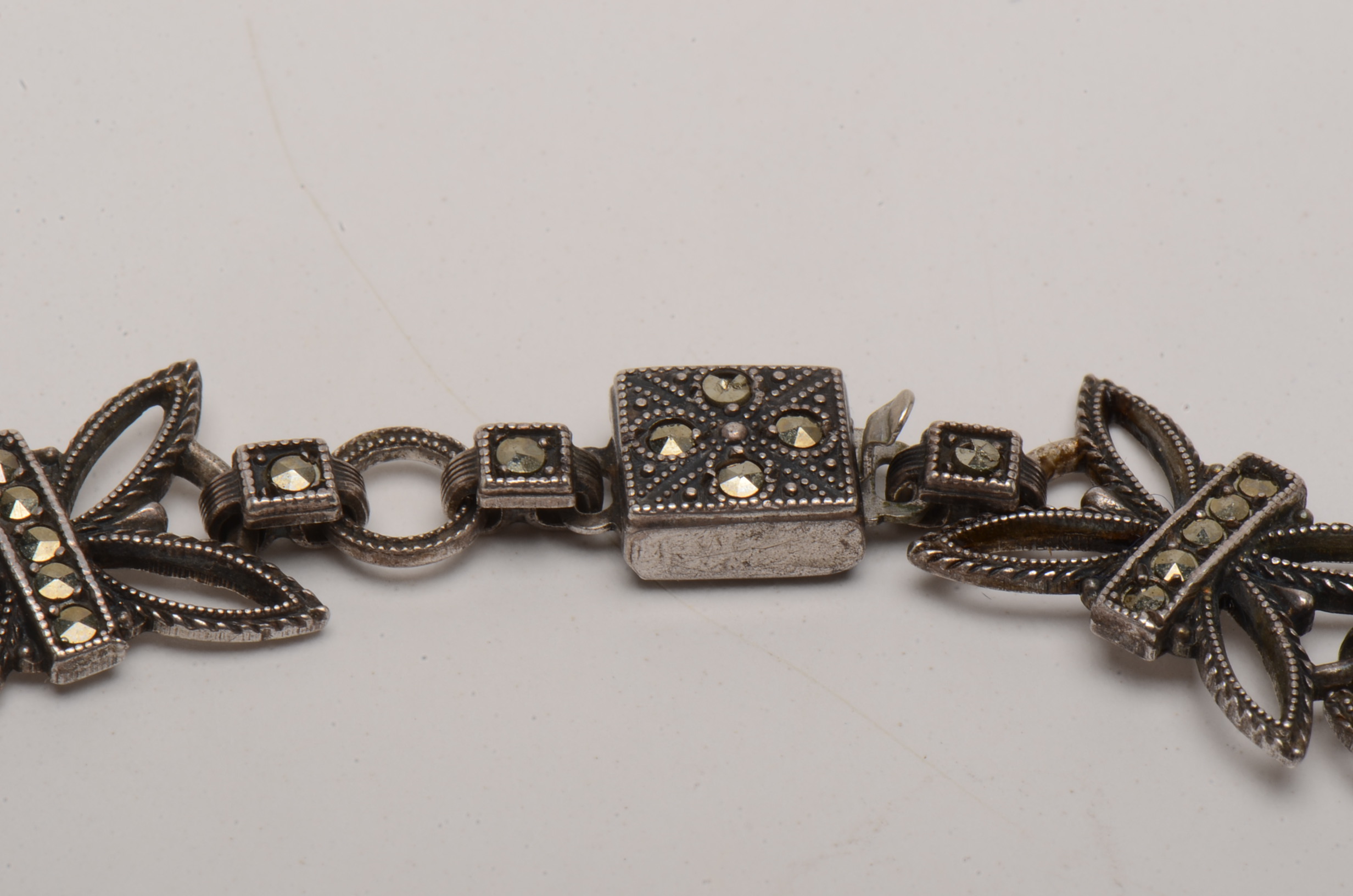 Two Sterling Silver and Marcasite Bracelets