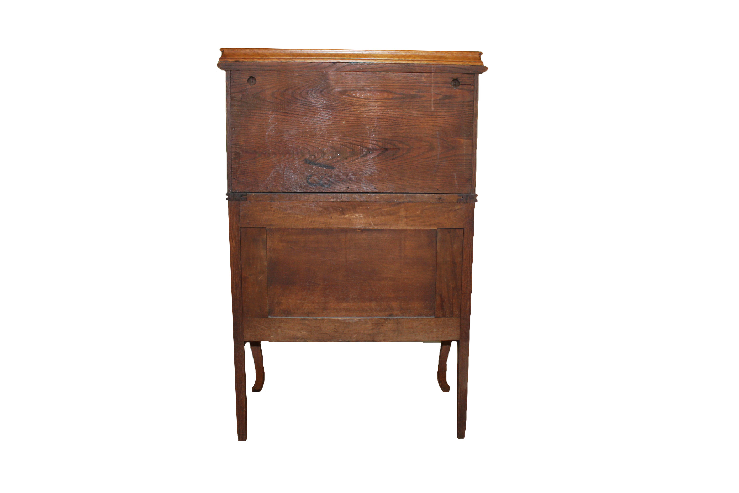 Vintage Oak Slant Front Secretary Desk