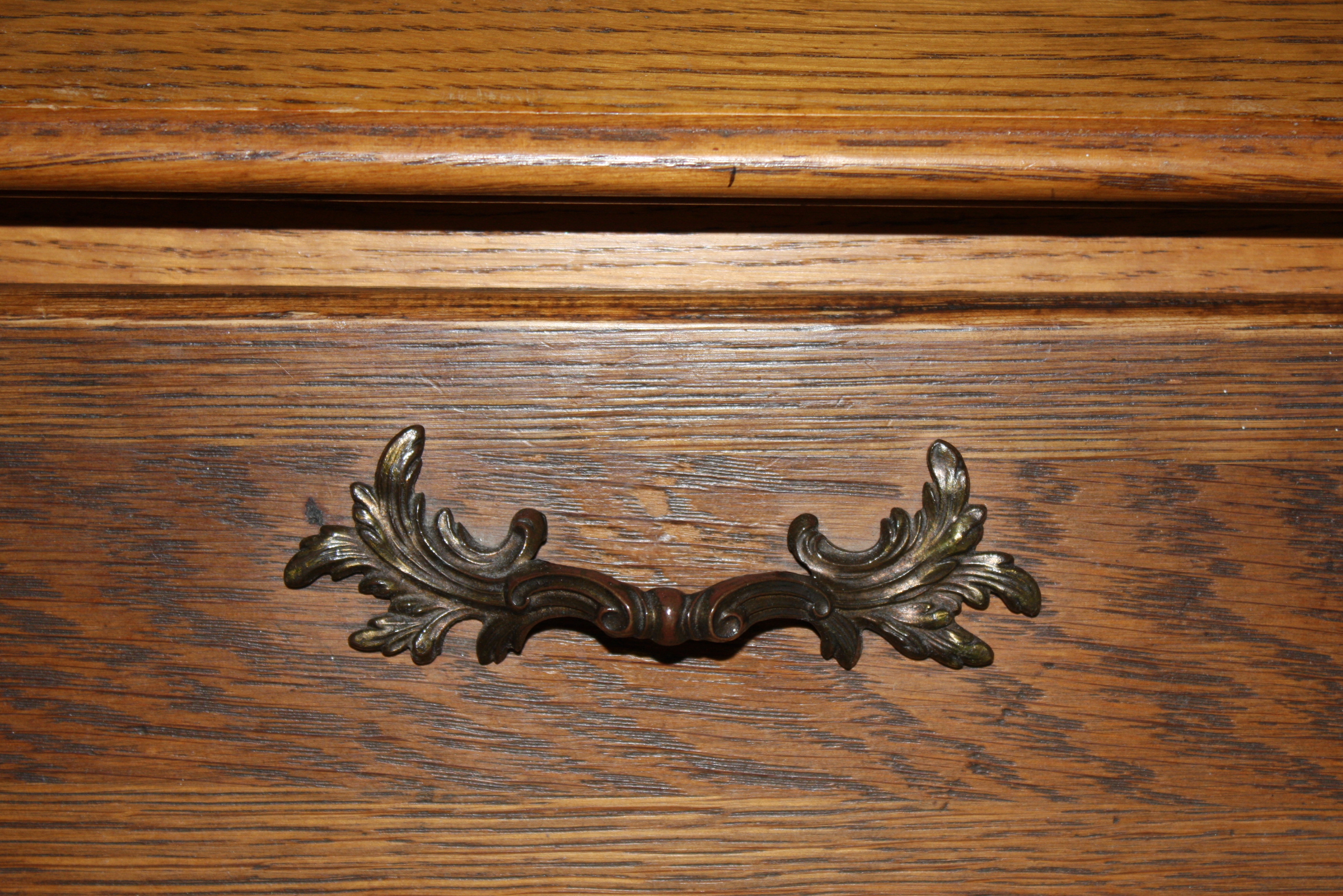 Vintage Oak Slant Front Secretary Desk