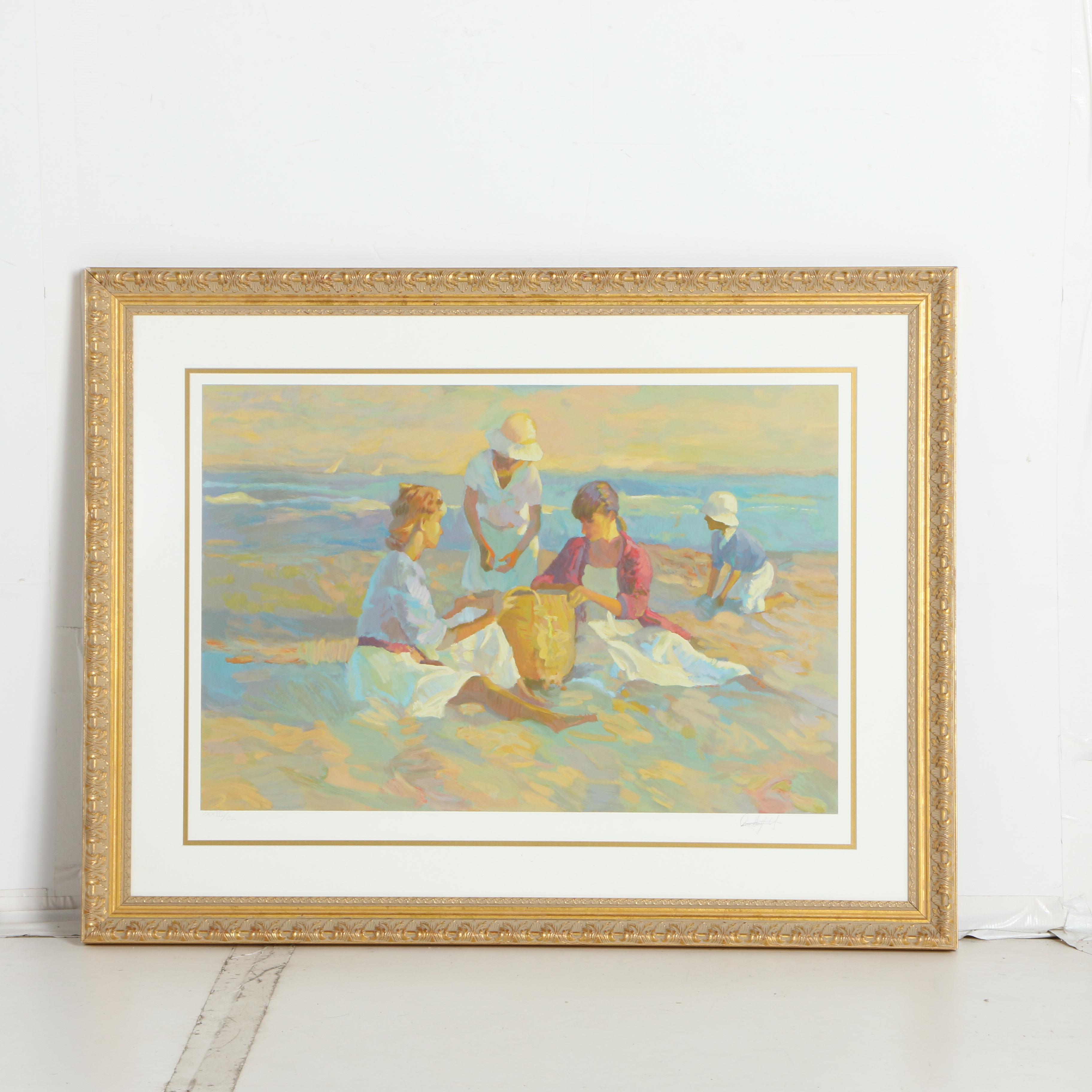 Don Hatfield 1989 Limited Edition Serigraph on Paper "The Basket"