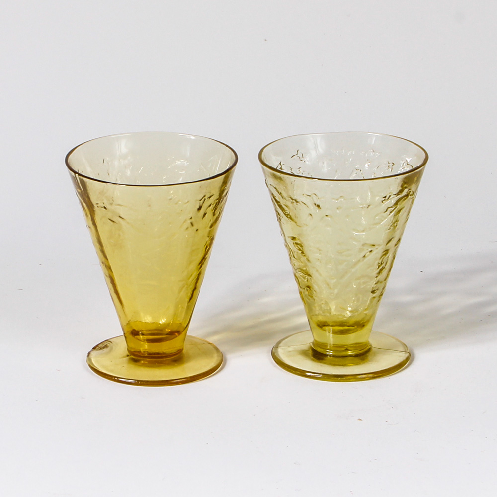 Assortment of Federal Glass "Madrid Amber" Tableware