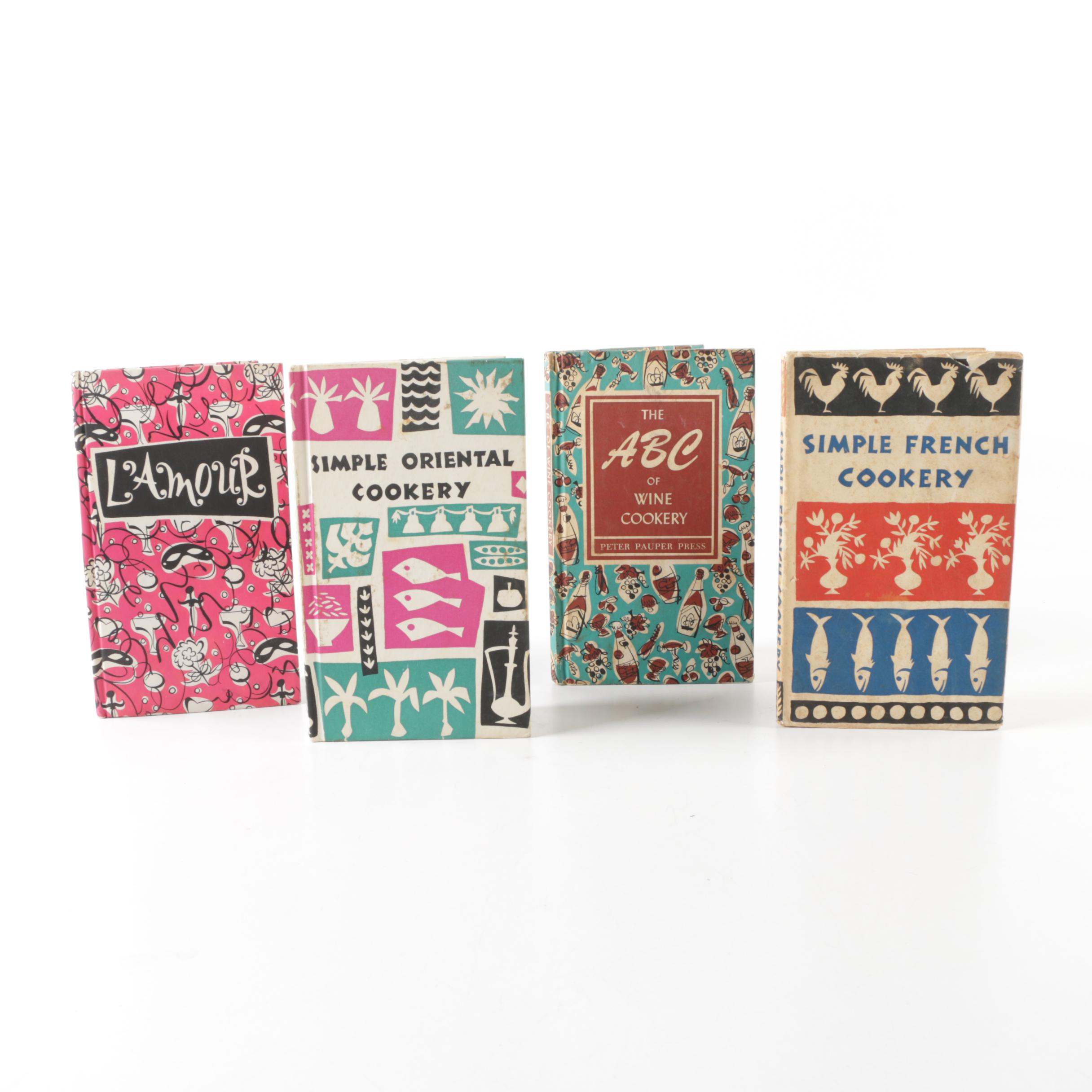 Mid-Century Cookbooks with Decorations by Ruth McCrea