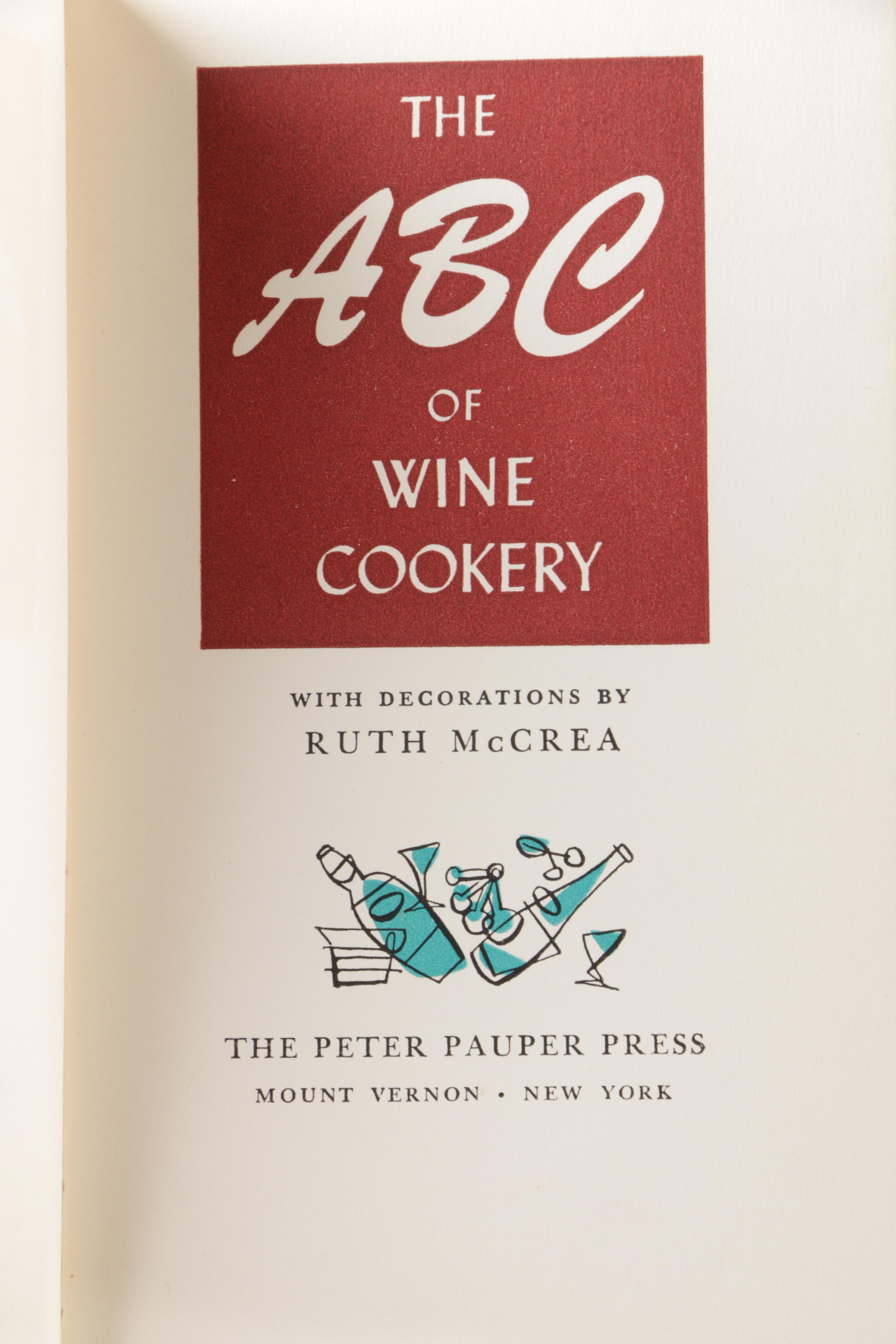 Mid-Century Cookbooks with Decorations by Ruth McCrea