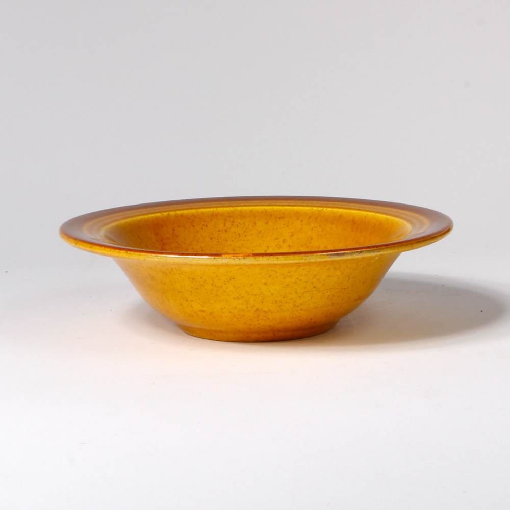 Group of Vintage Amber Gold-Colored Ceramic Tableware