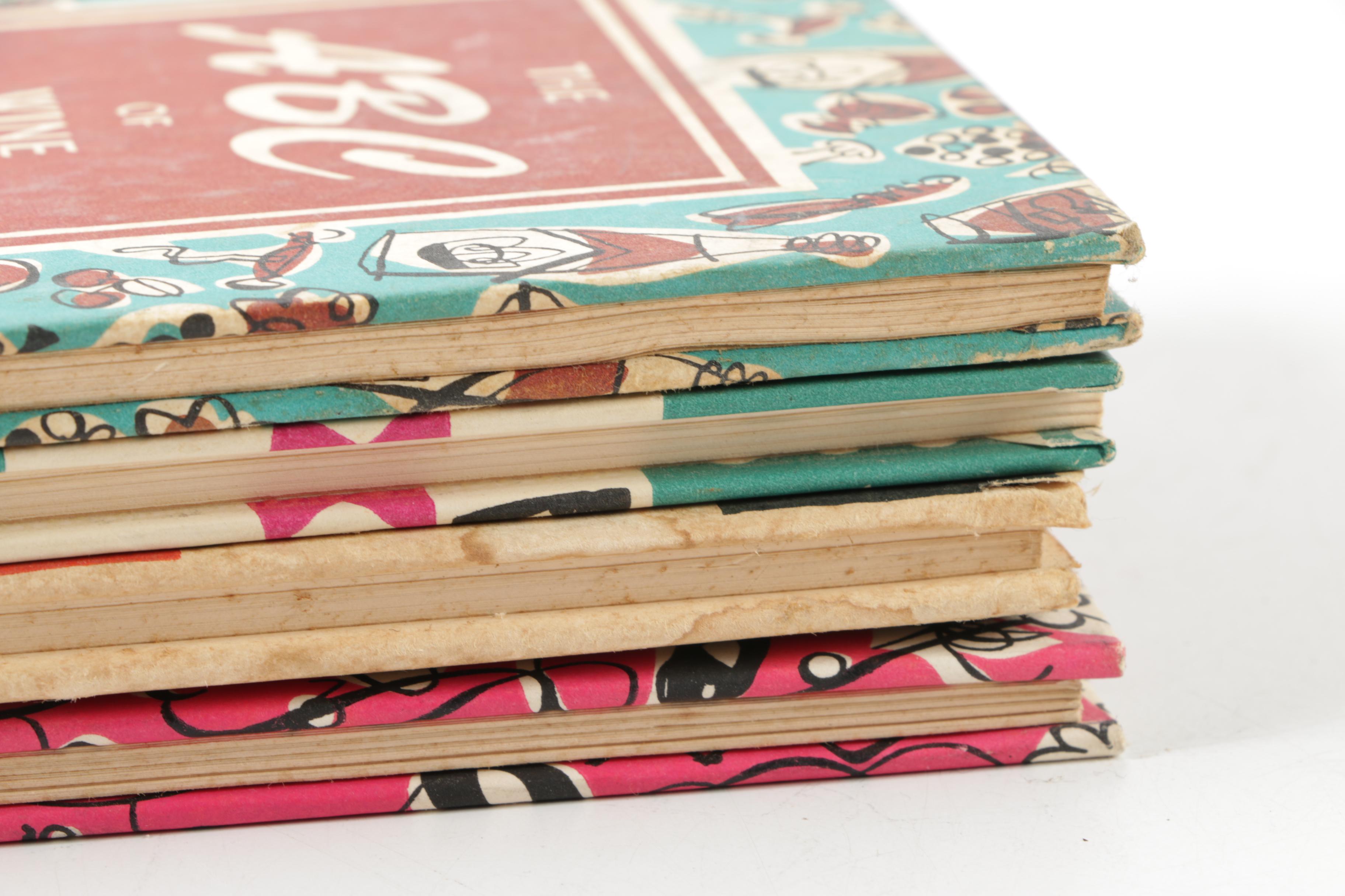 Mid-Century Cookbooks with Decorations by Ruth McCrea