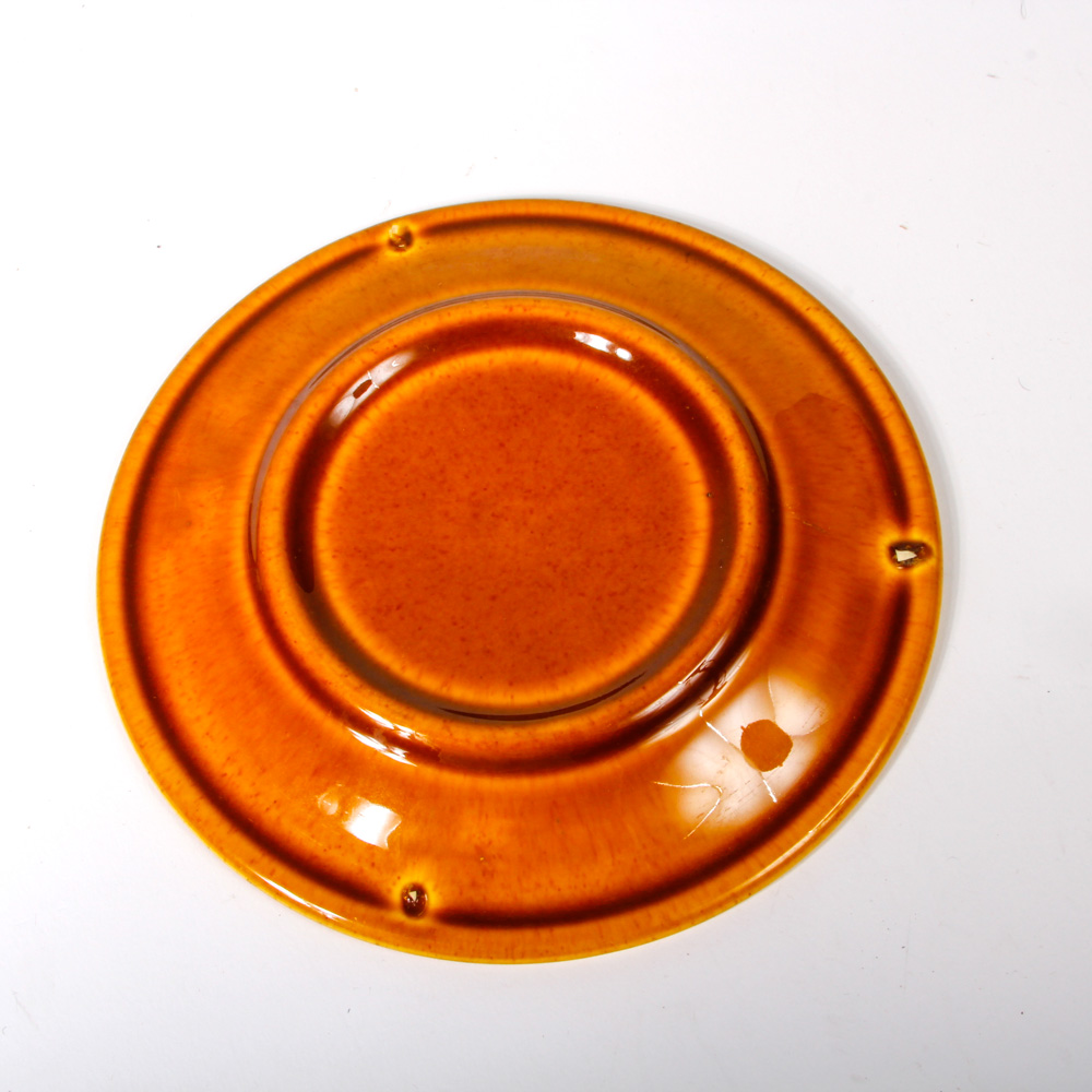 Group of Vintage Amber Gold-Colored Ceramic Tableware