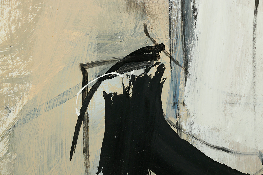 Ronald Ahlström Assorted Mixed Media Works on Paper of Abstract Portraits