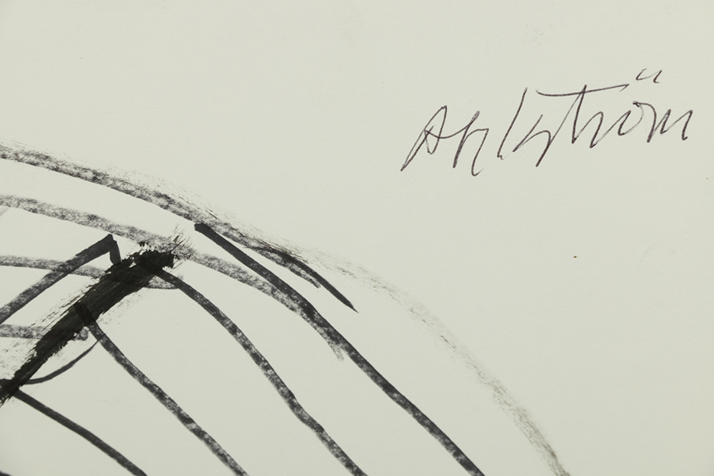 Ronald Ahlström Assorted Mixed Media Works on Paper of Abstract Portraits