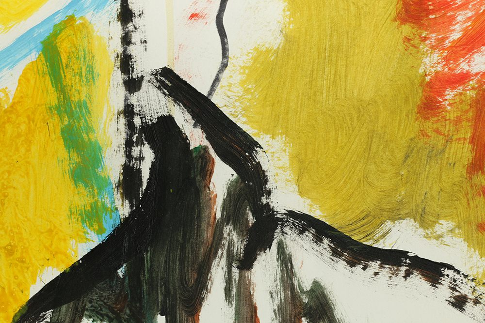 Ronald Ahlström Variety of Acrylic Paintings on Paper of Abstract Portraits