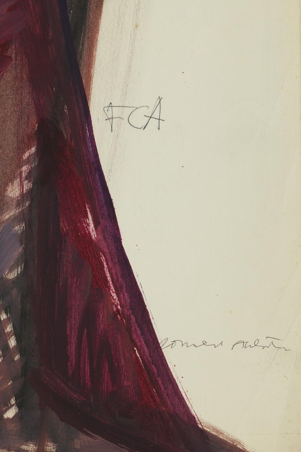 Ronald Ahlström Variety of Acrylic Paintings on Paper of Abstract Portraits