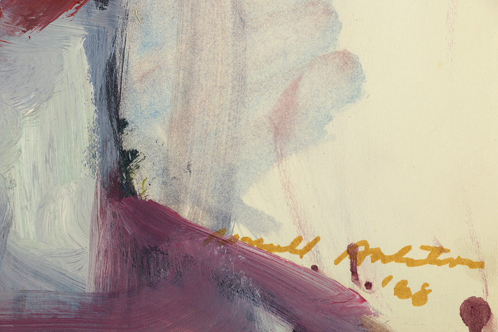 Ronald Ahlström Variety of Acrylic Paintings on Paper of Abstract Portraits